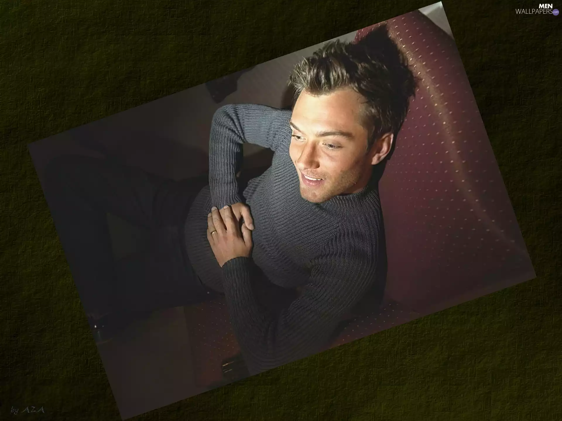 Jude Law, folded hands