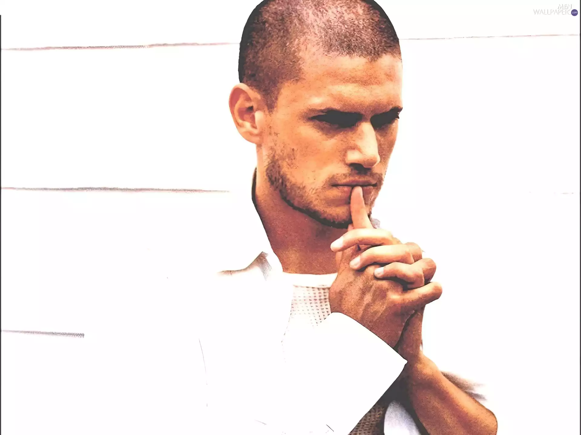Wentworth Miller, folded hands