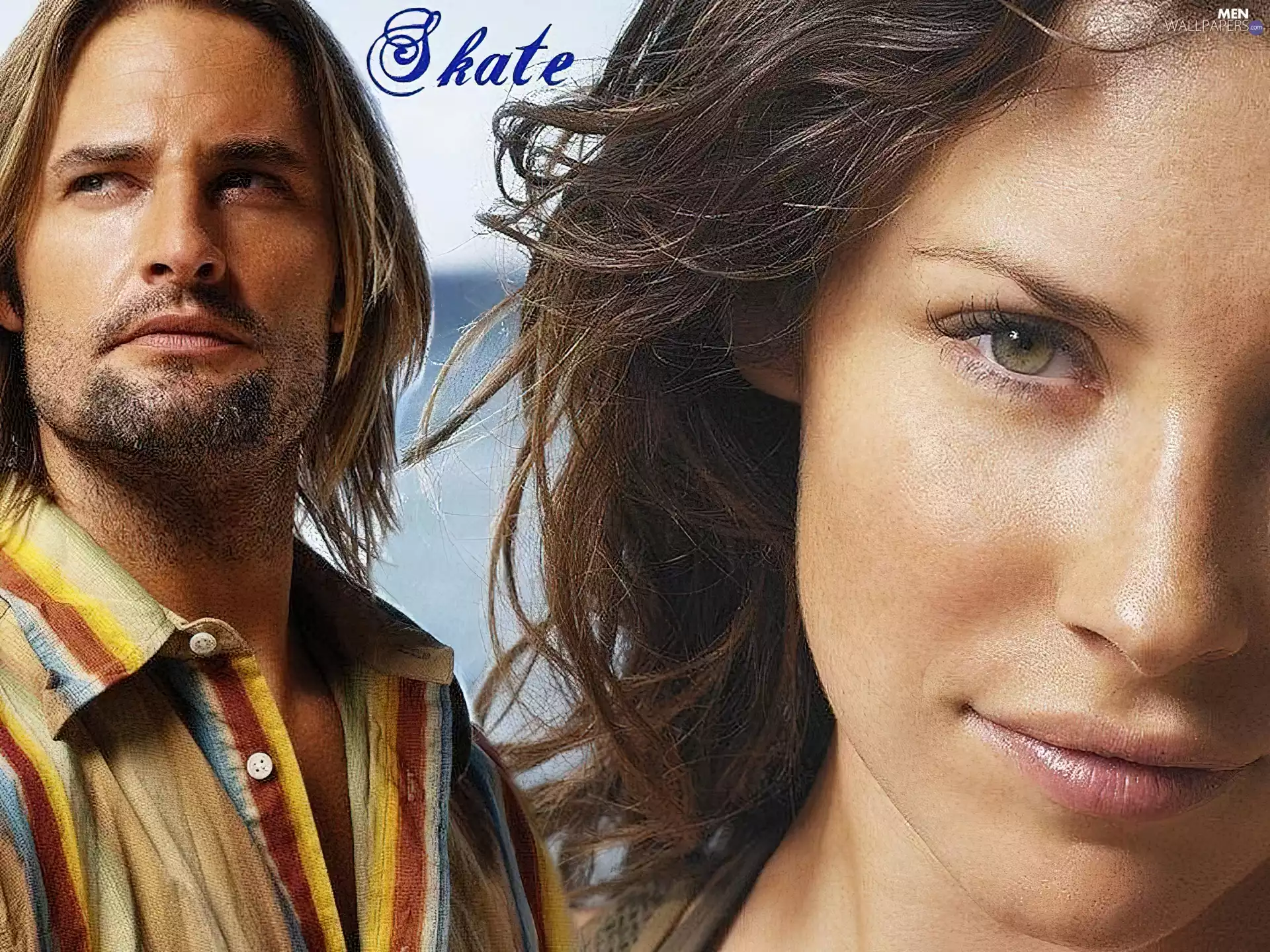 Filmy Lost, Josh Holloway, face, Evangeline Lilly