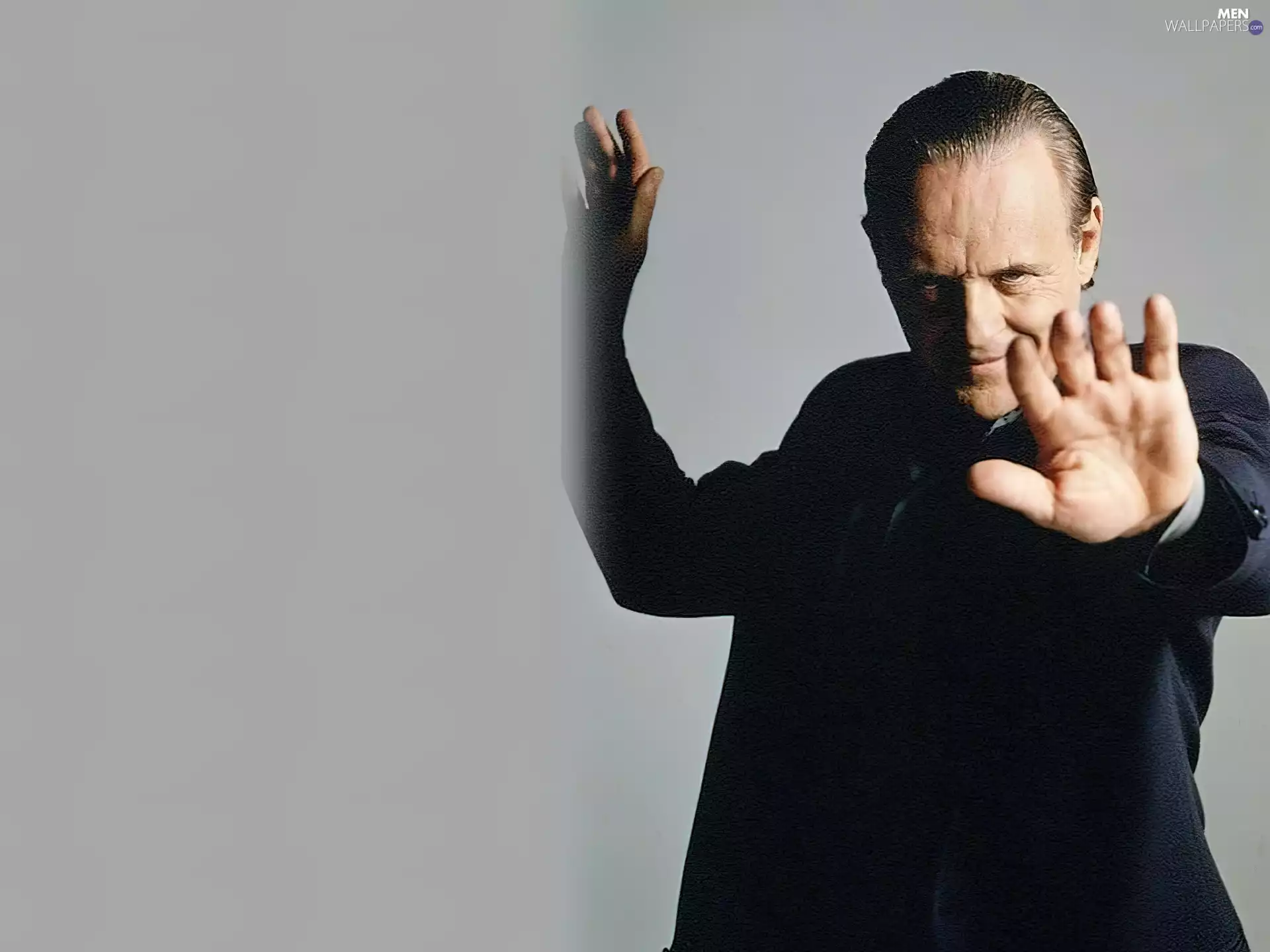 Anthony Hopkins, costume, hands, Black