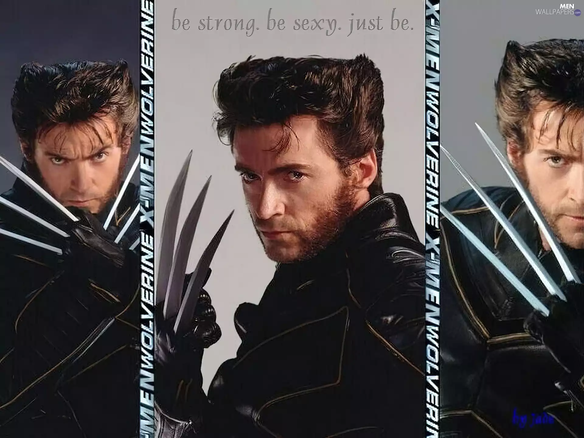 beard, Hugh Jackman, dark eyes
