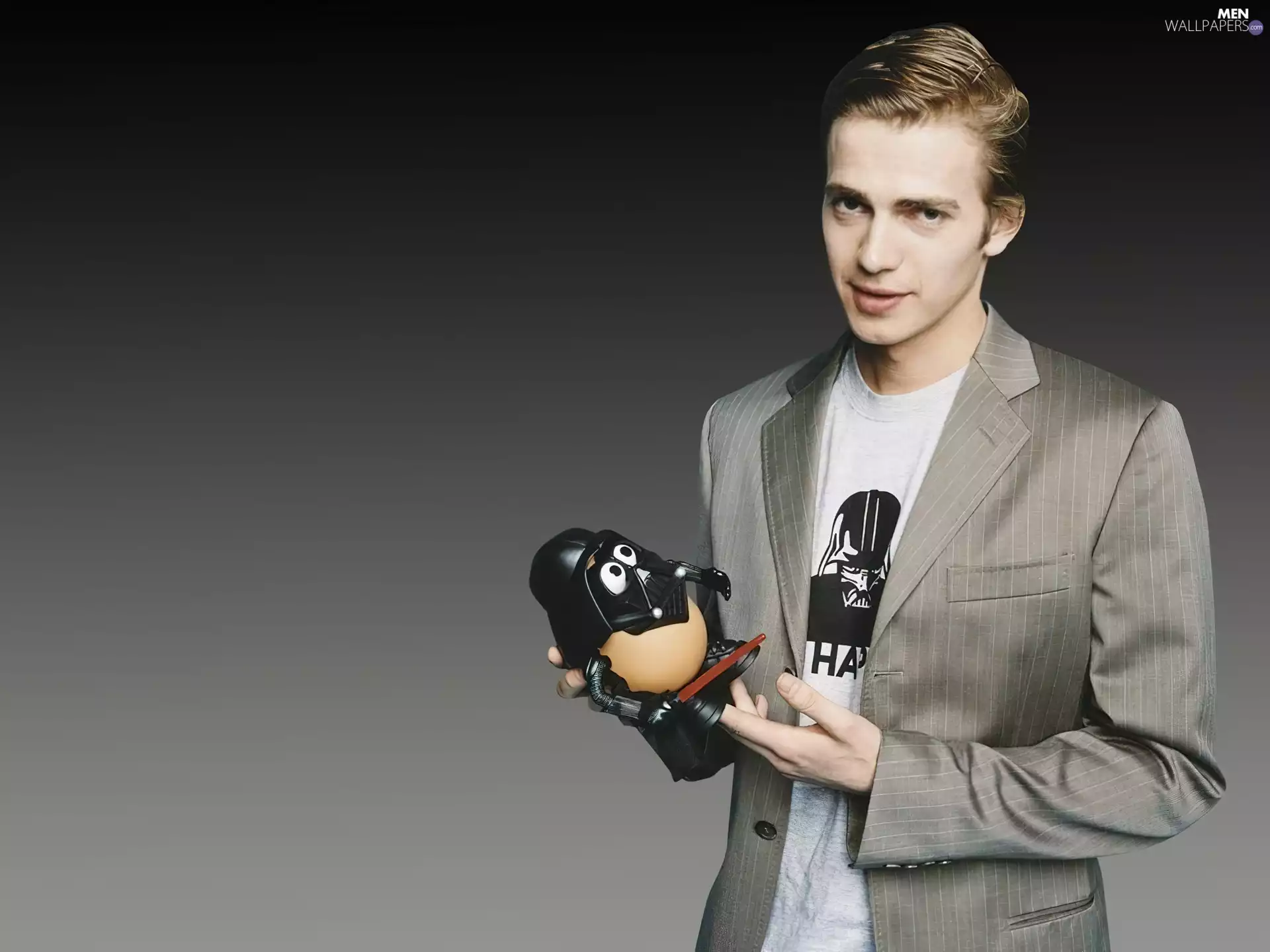 Hayden Christensen, striped jacket