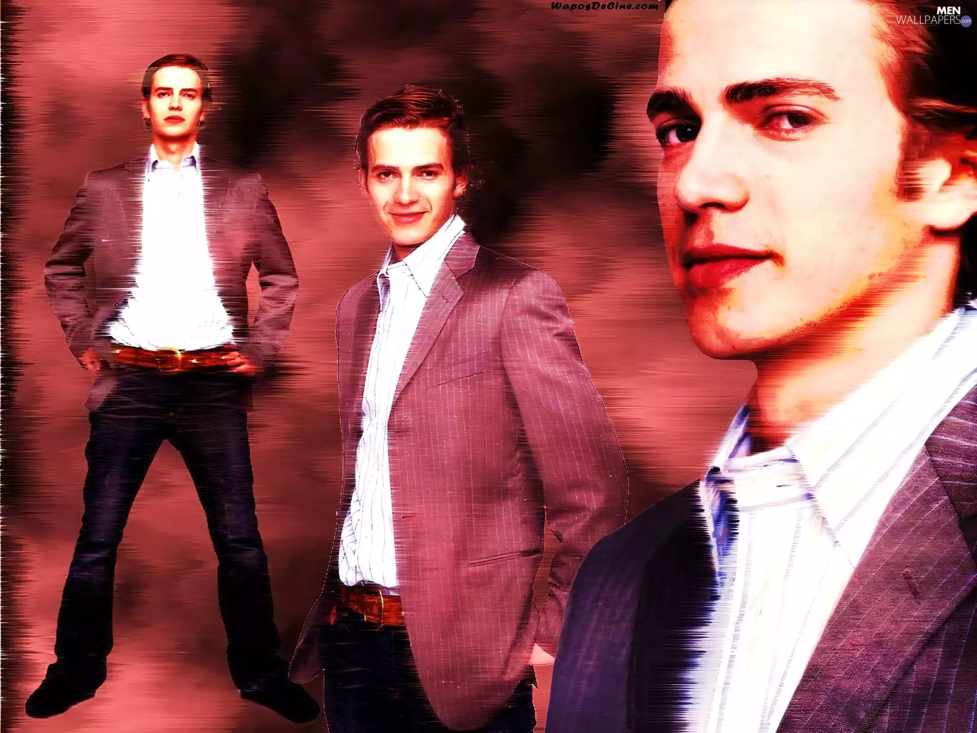 Hayden Christensen, striped jacket