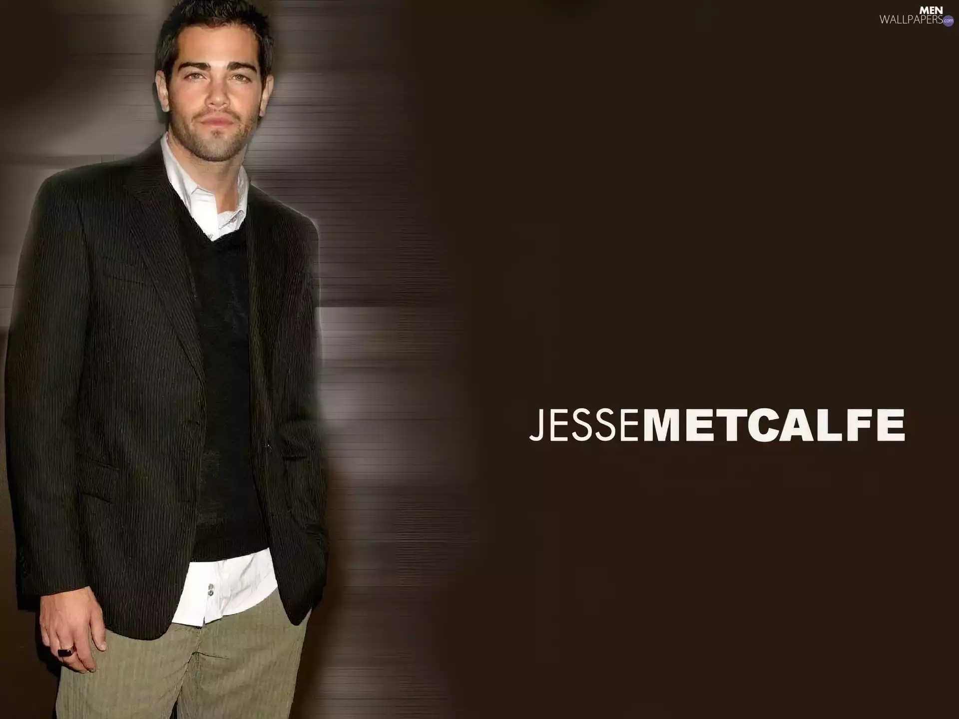 Jesse Metcalfe, black jacket
