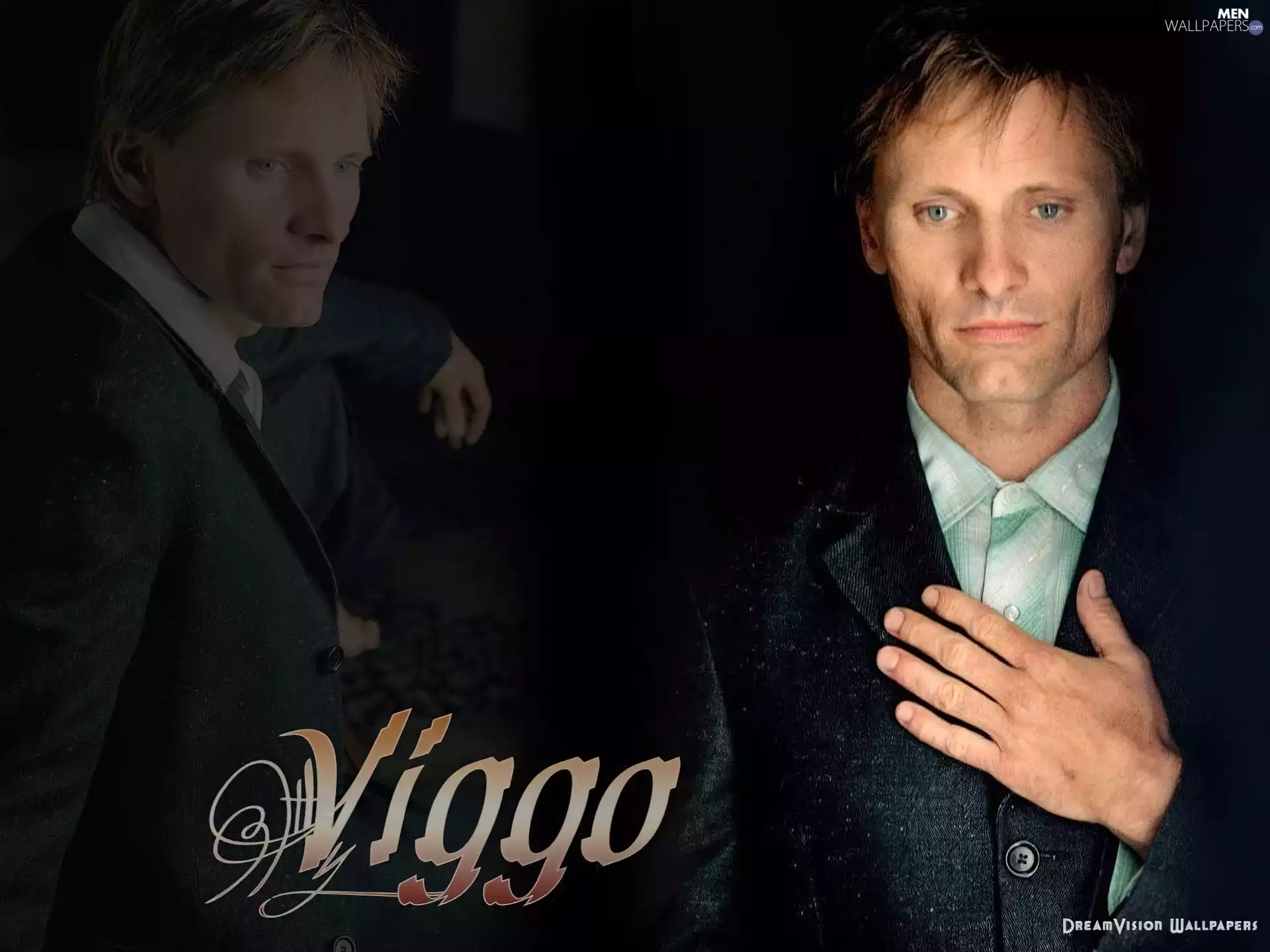 Viggo Mortensen, black jacket