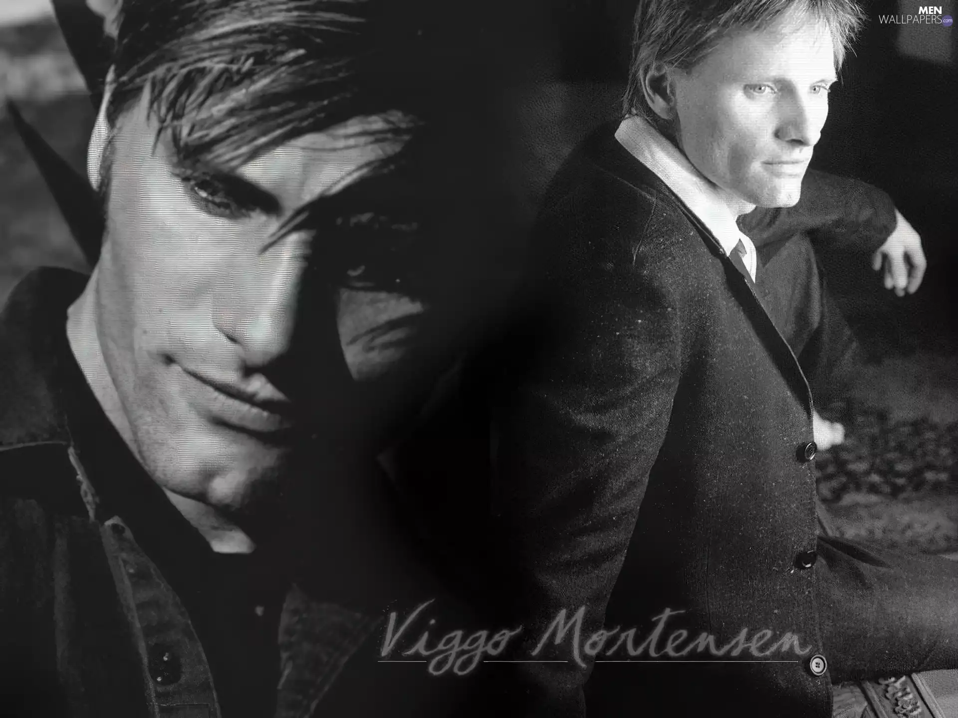 Viggo Mortensen, black jacket