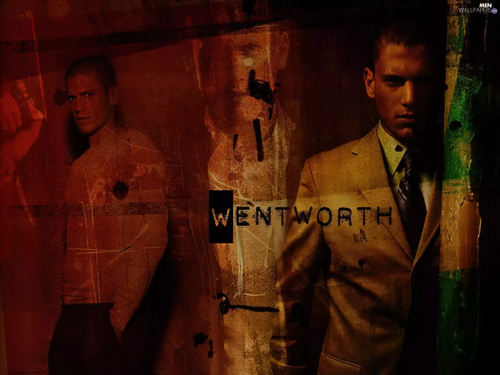 Wentworth Miller, beige jacket