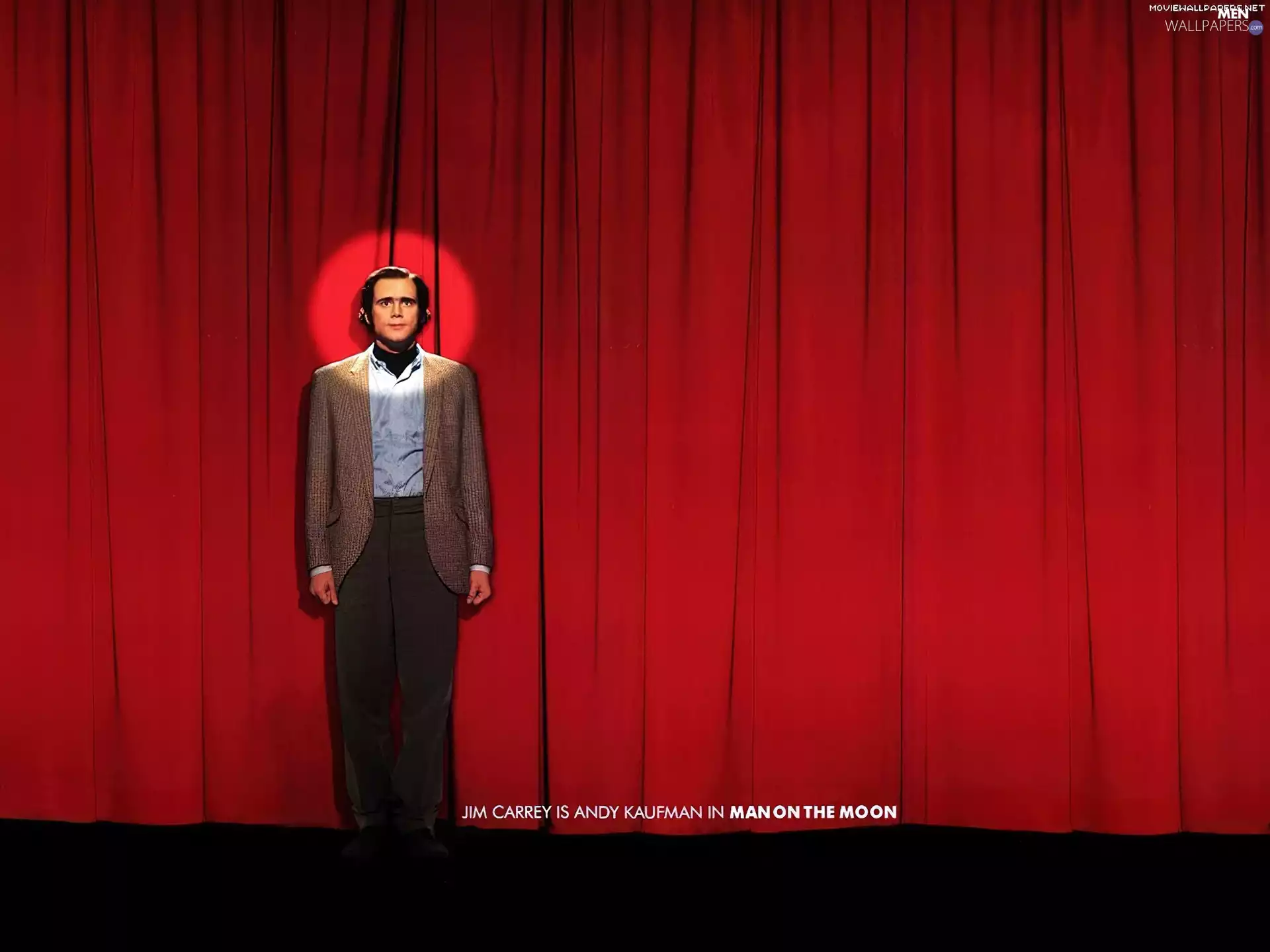 Jim Carrey, curtain