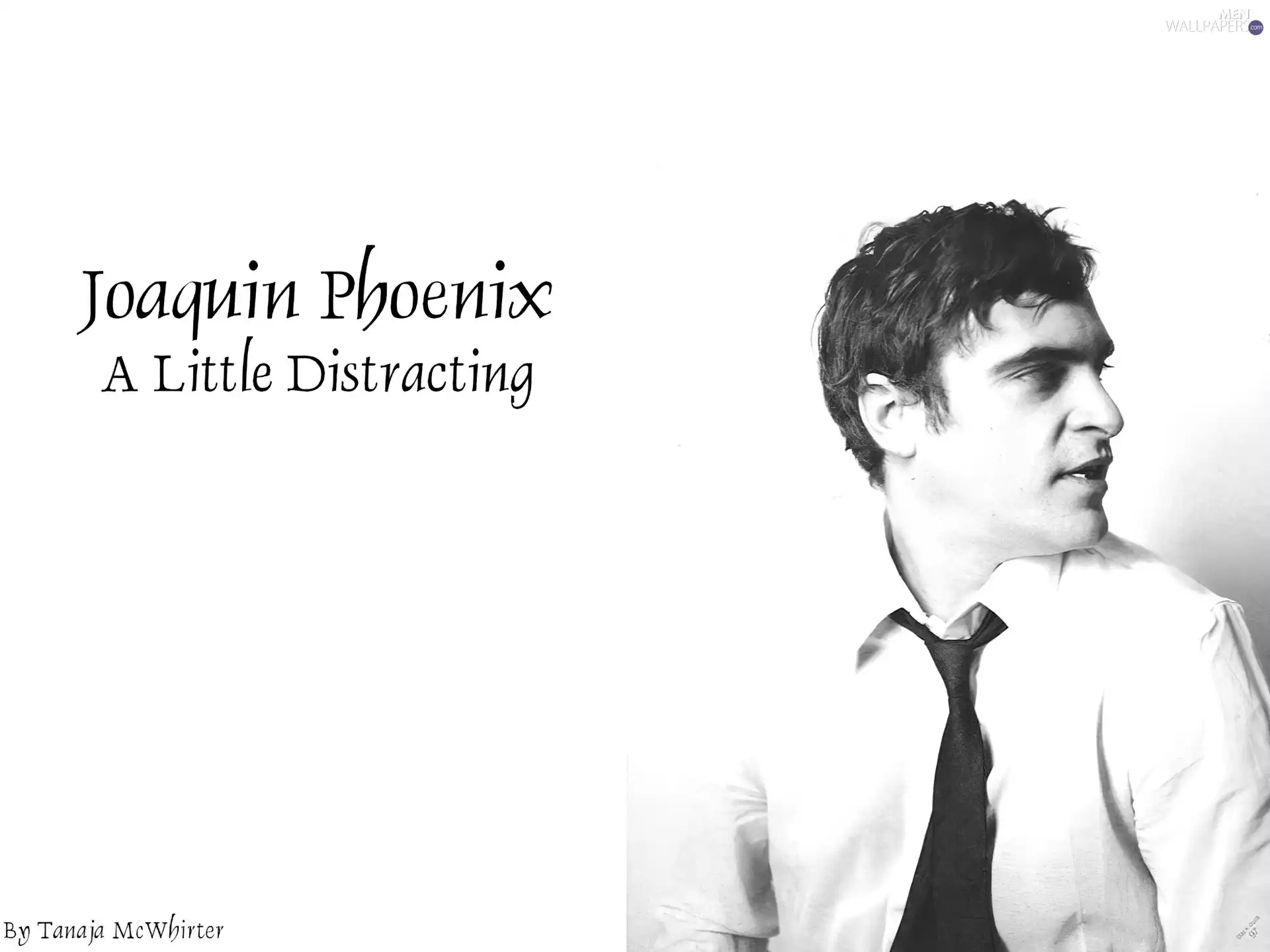 Tie, Joaquin Phoenix, white shirt