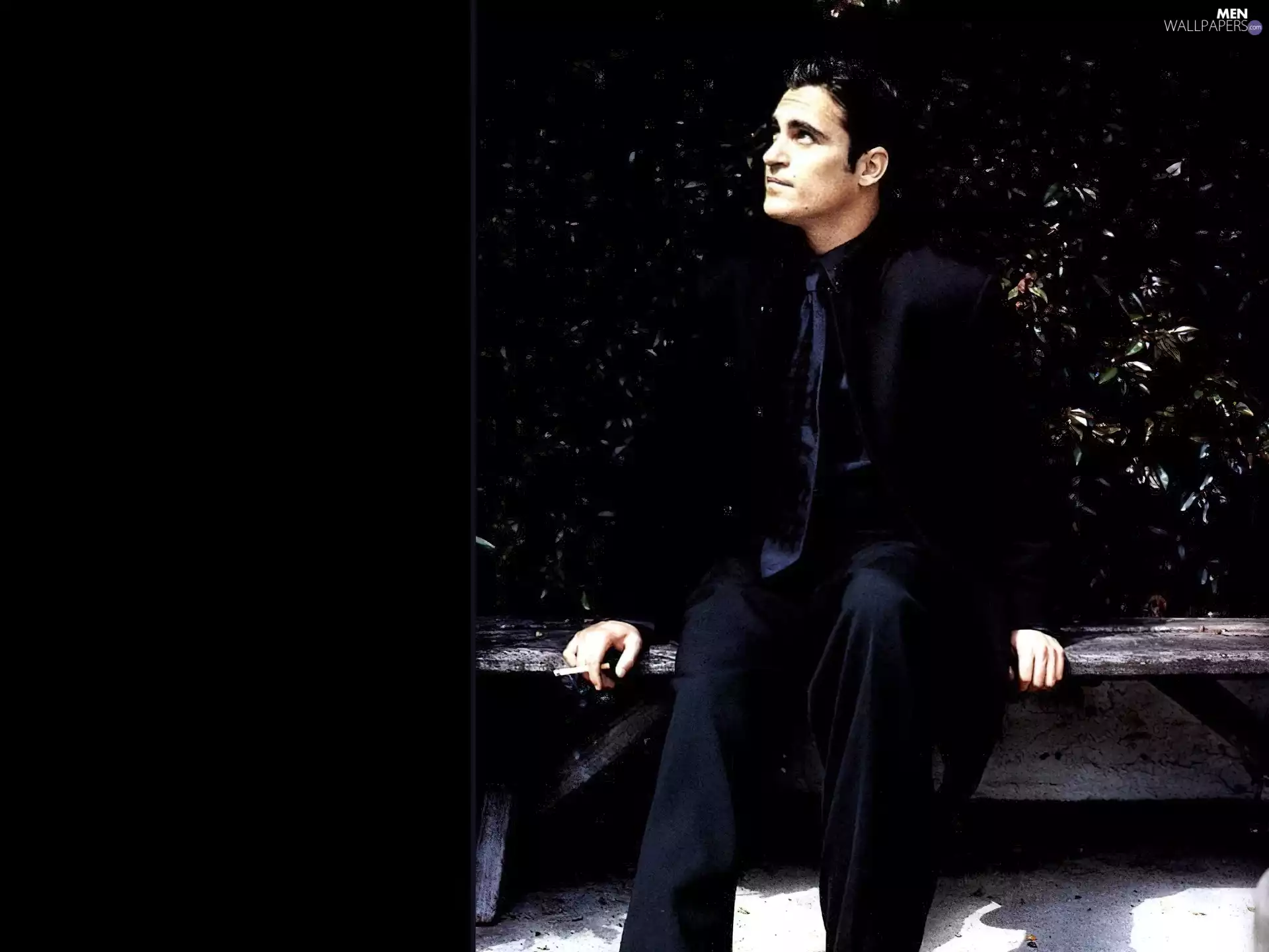 Bench, Joaquin Phoenix, Black Suit