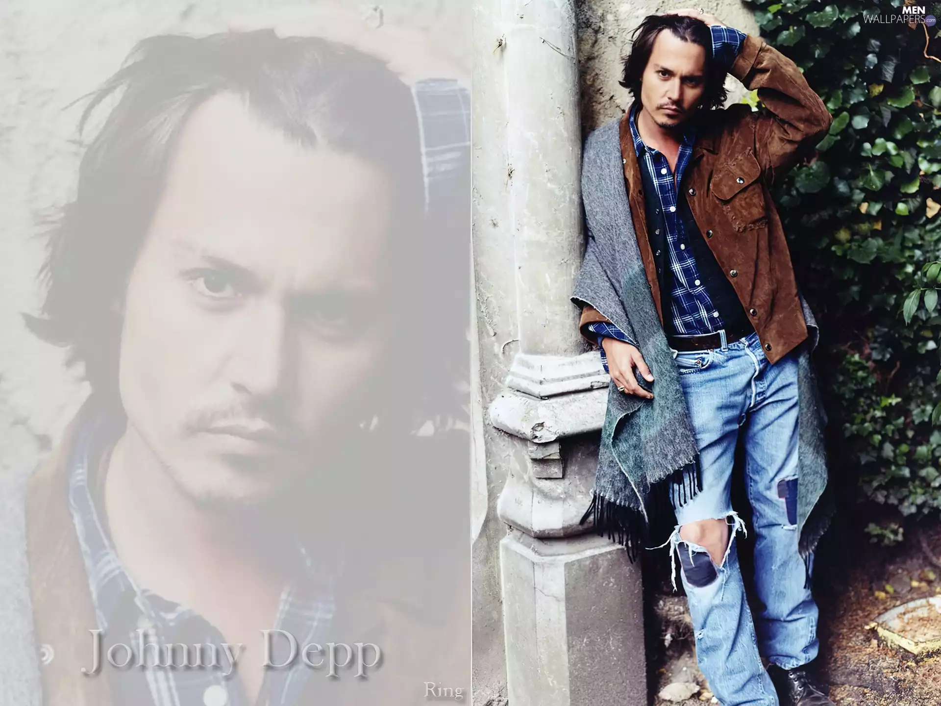 shawl, Johnny Depp, long hair