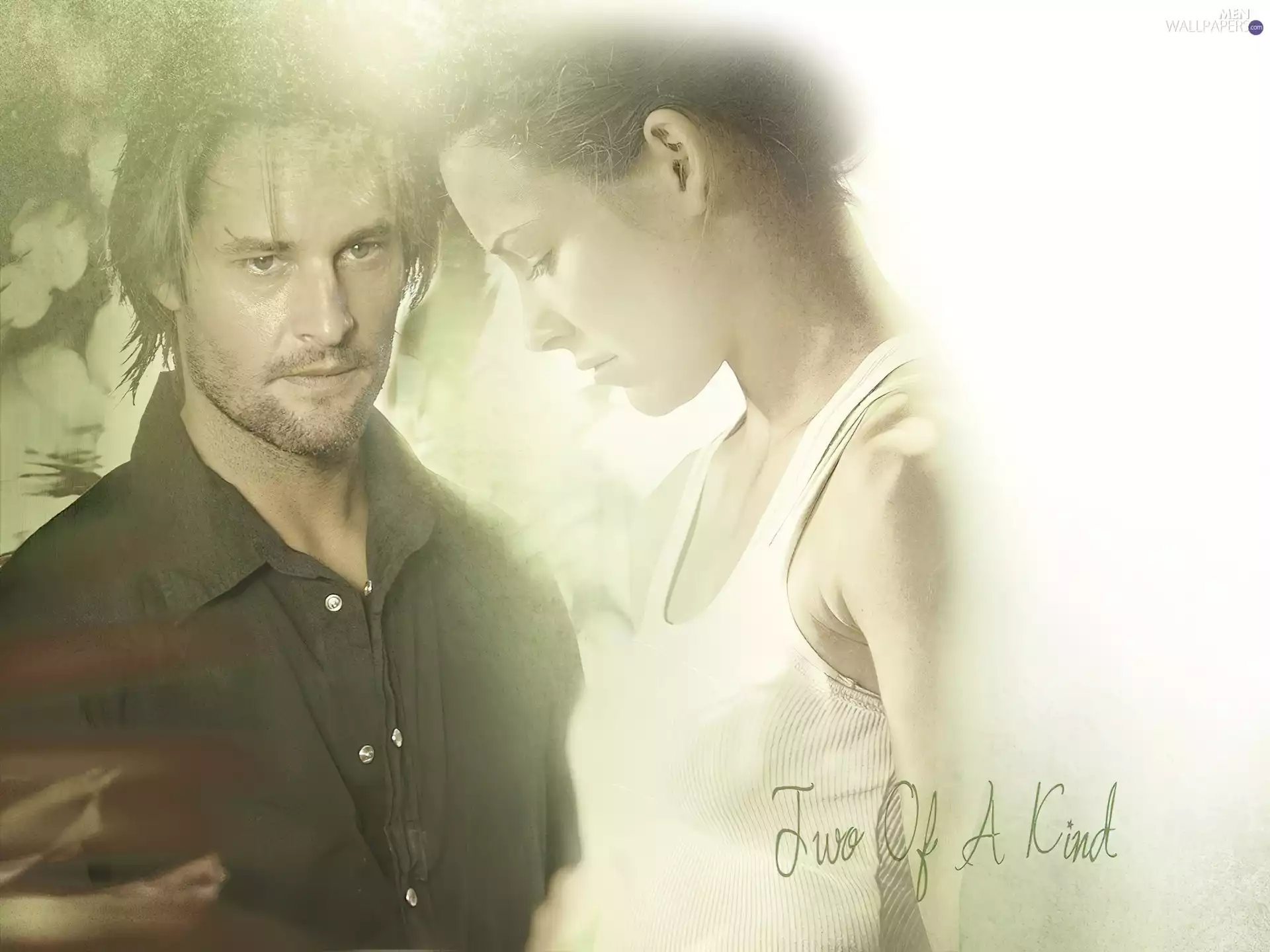 Josh Holloway, lost, Bright, confused, series, Evangeline Lilly, background