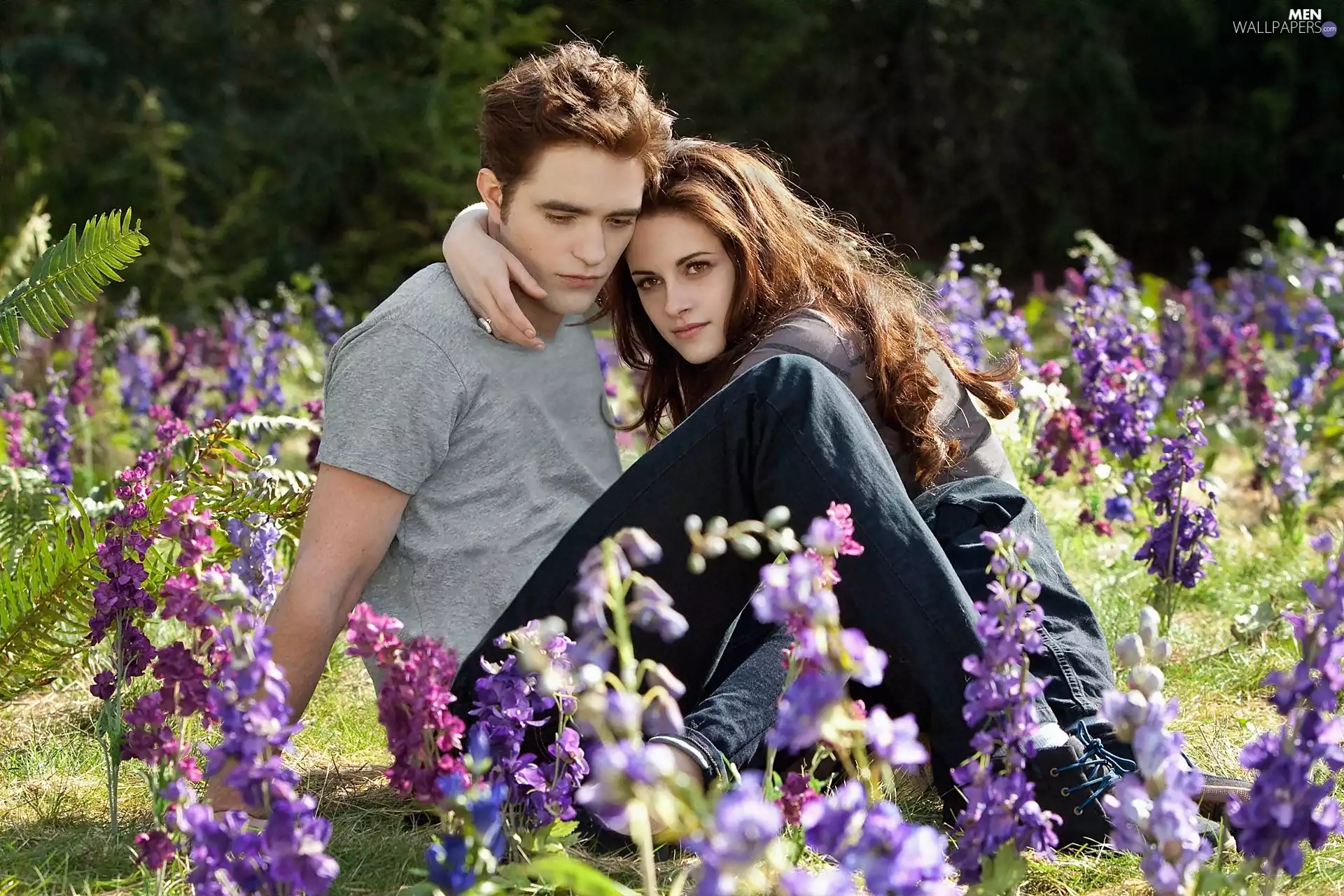 Meadow, Robert Pattinson, Kristen Stewart, Flowers