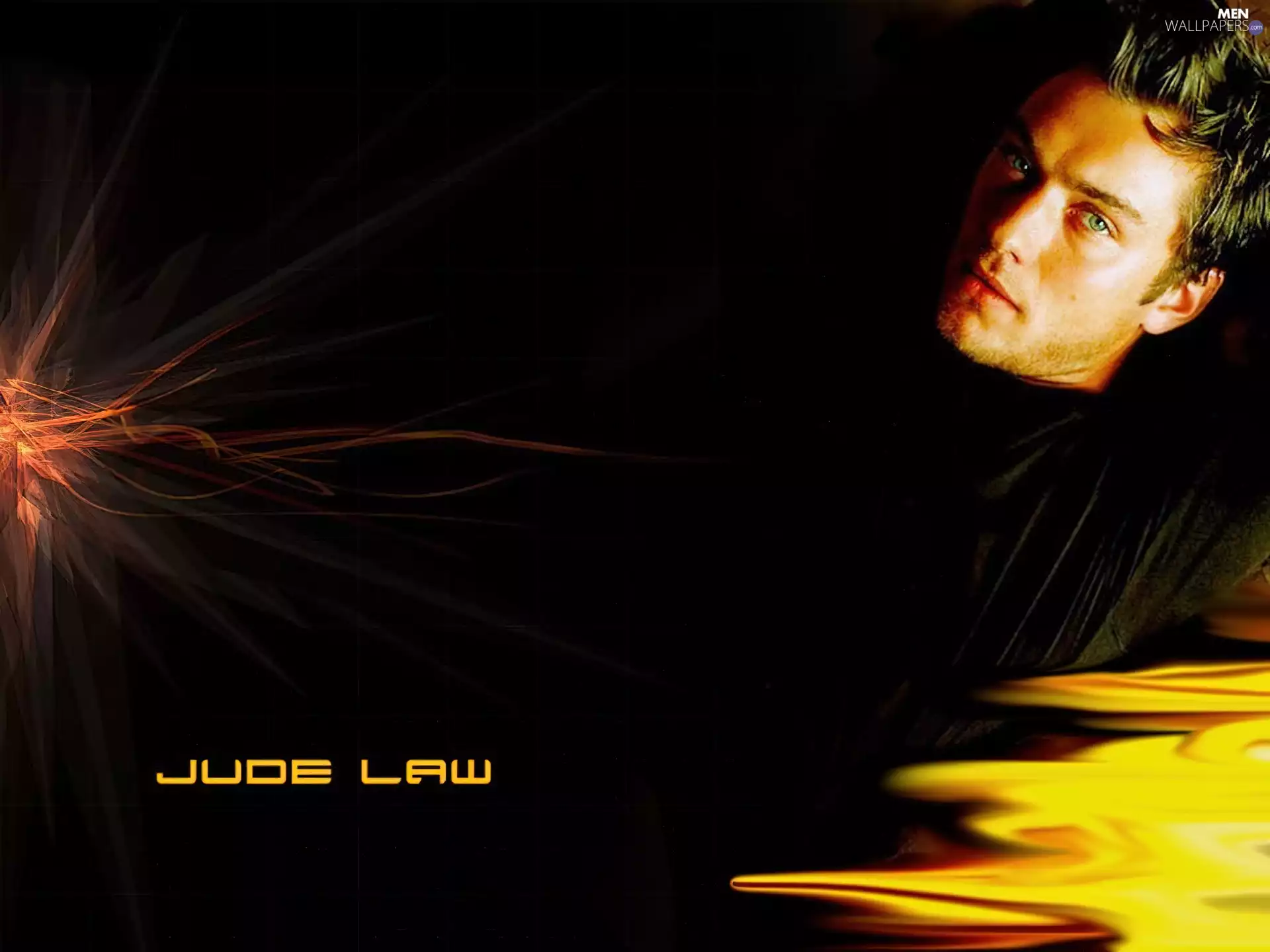 Black Suit, Jude Law, Blue eyes