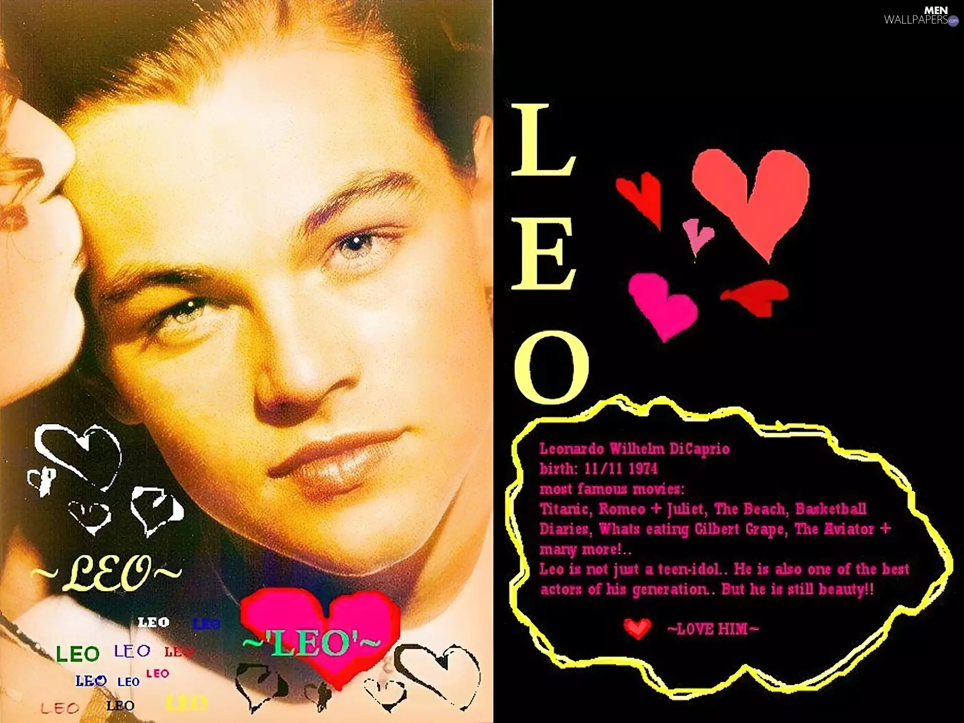 Leonardo DiCaprio, kiss