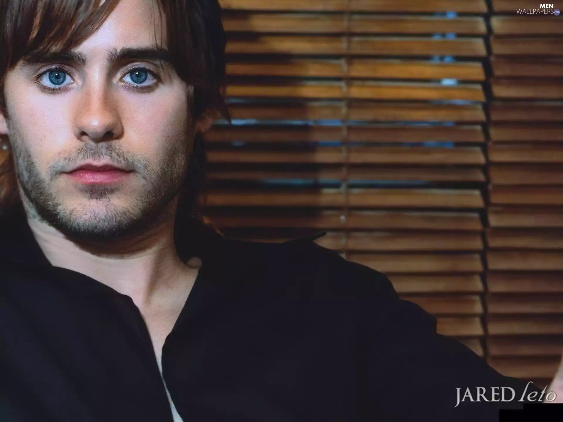 black shirt, Jared Leto, big eyes