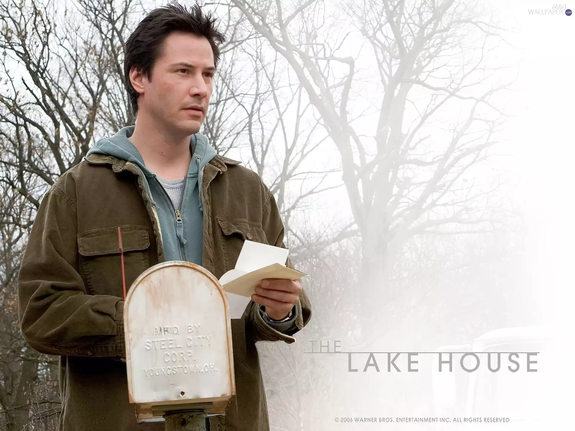 letter, The Lake House, trees, viewes, Fog, Keanu Reeves
