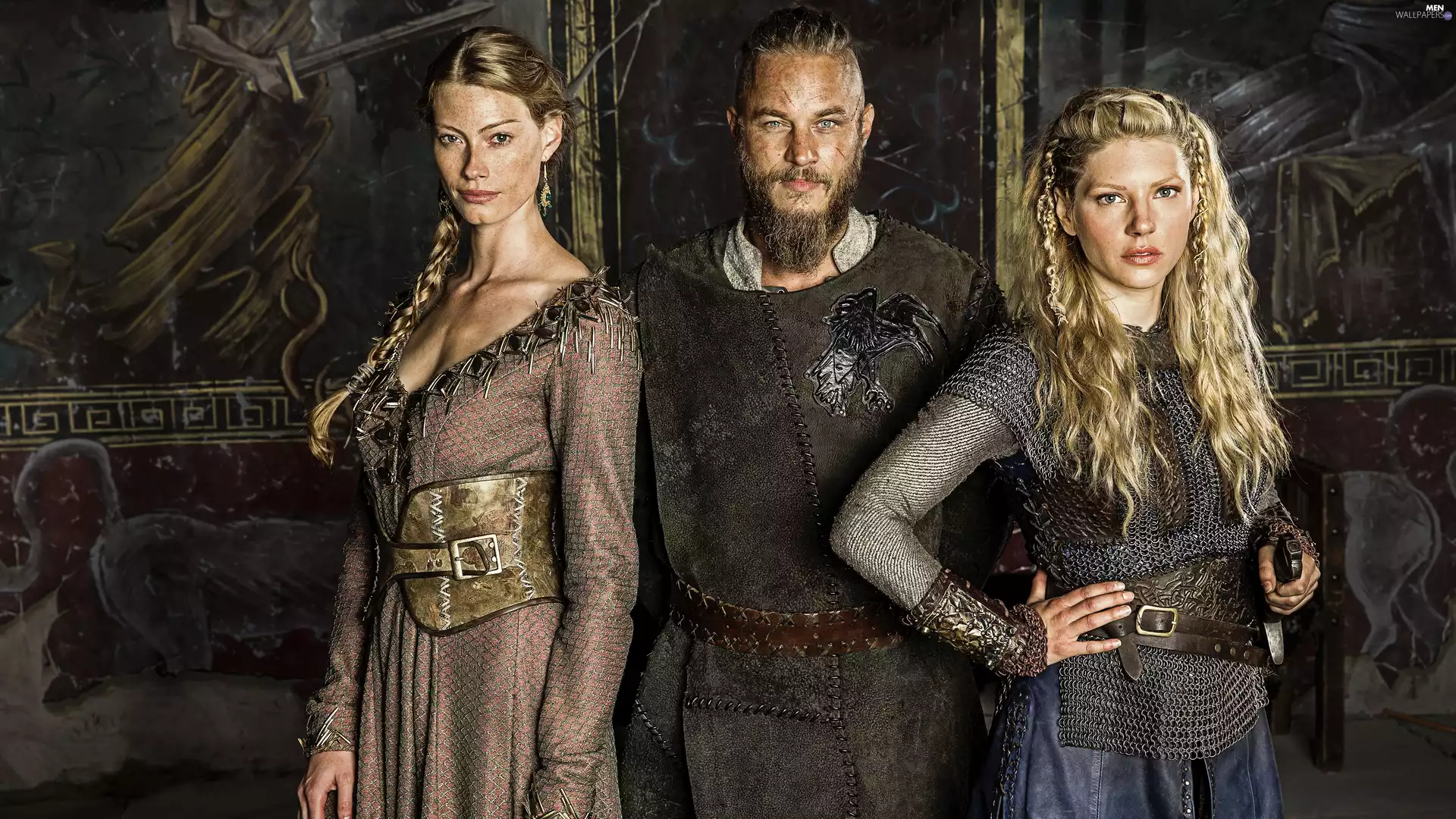 Vikings, series, Vikings, Alyssa Sutherland, Katheryn Winnick, Lagertha Lothbrok, Travis Fimmel, Ragnar Lothbrok, Aslaug