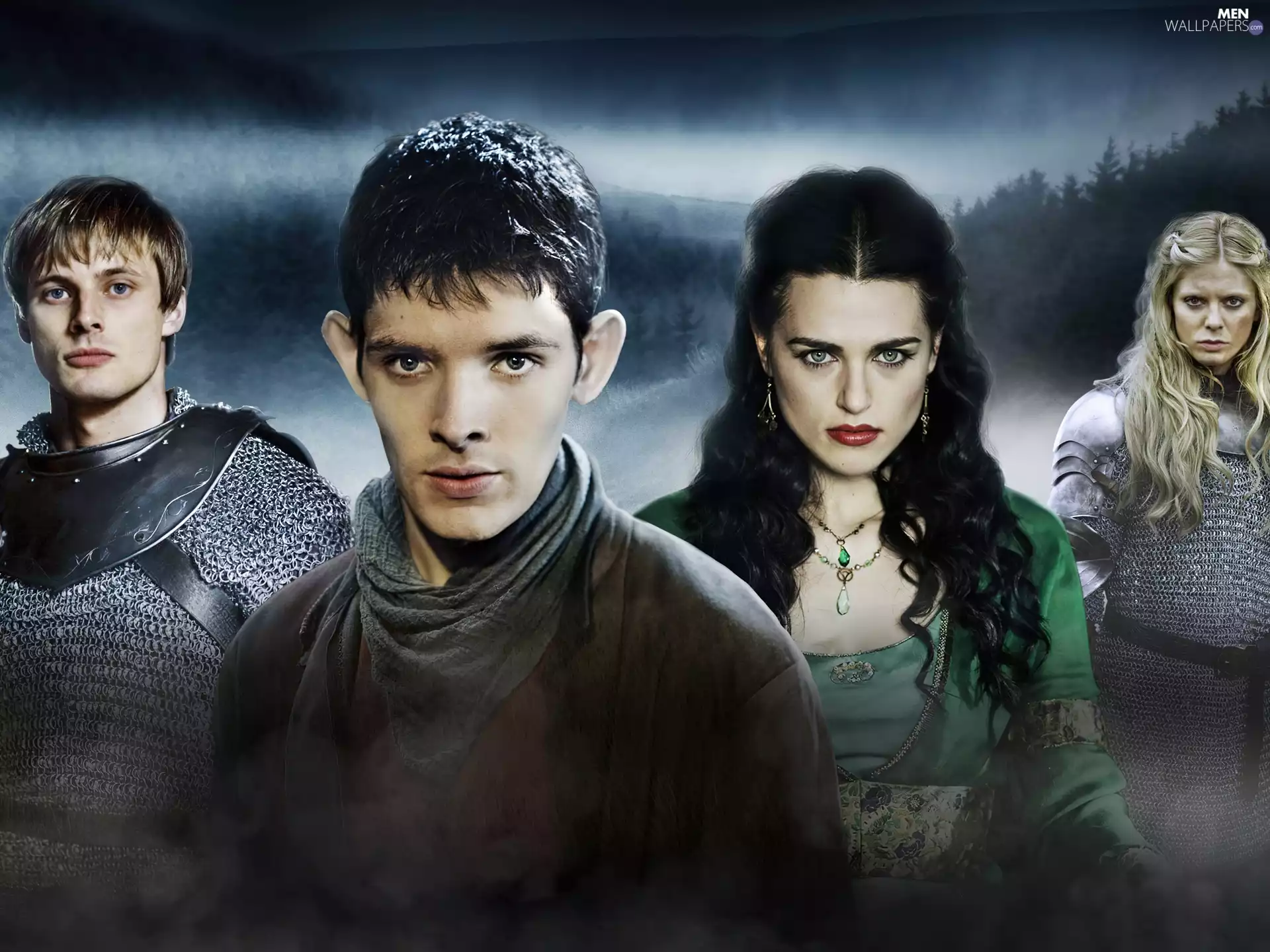 Merlin - Colin Morgan, The Adventures of Merlin, Arthur - Bradley James, Morgose - Emilia Fox, Morgana - Katie McGrath, The Adventures of Merlin