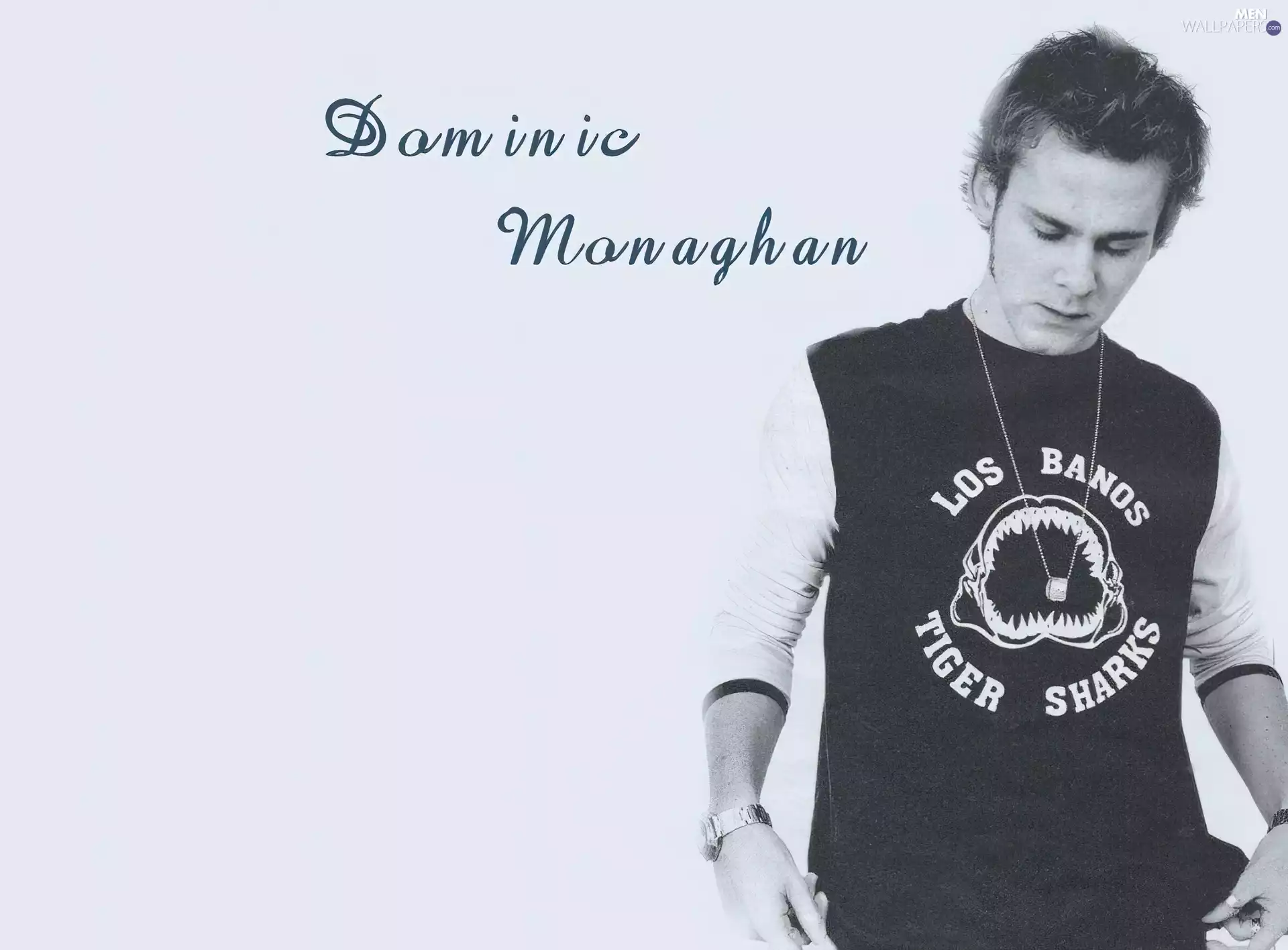 neck chain, Dominic Monaghan, Light hair