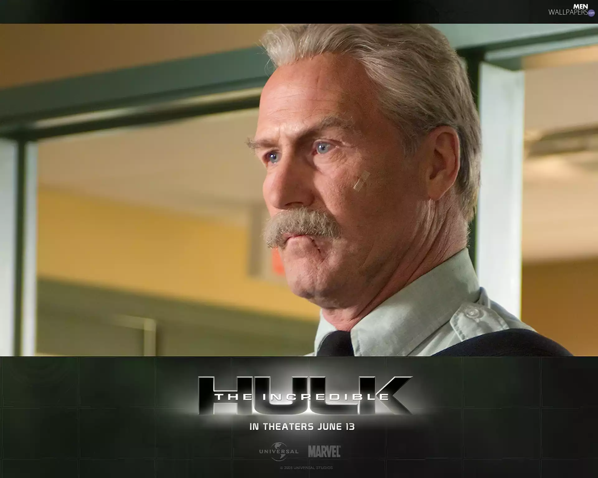 The Incredible Hulk, mustache, face, William Hurt