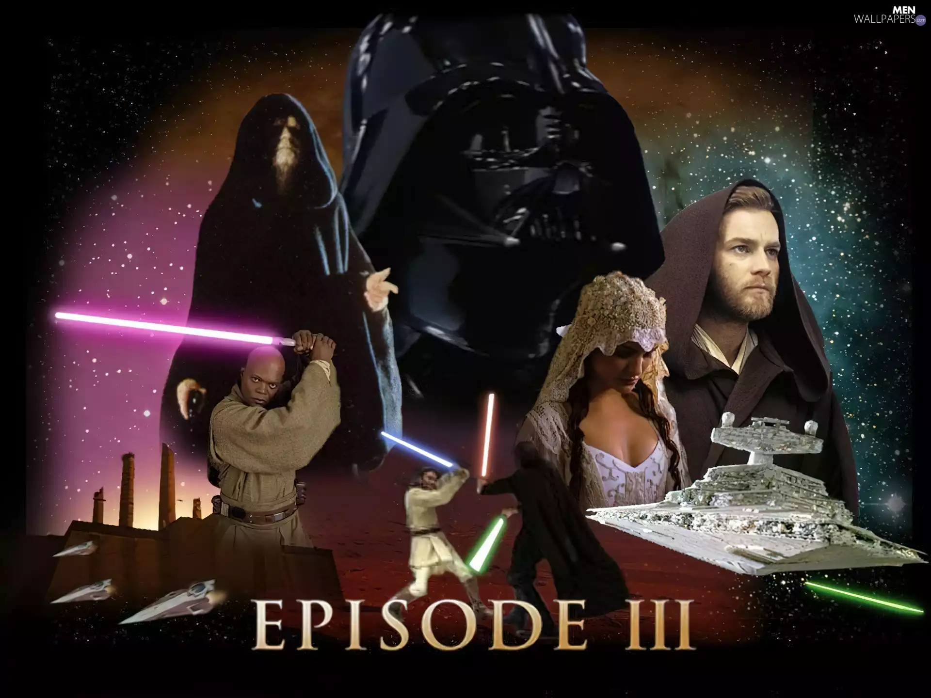 Natalie Portman, Mask, Characters, Samuel L. Jackson, Star Wars