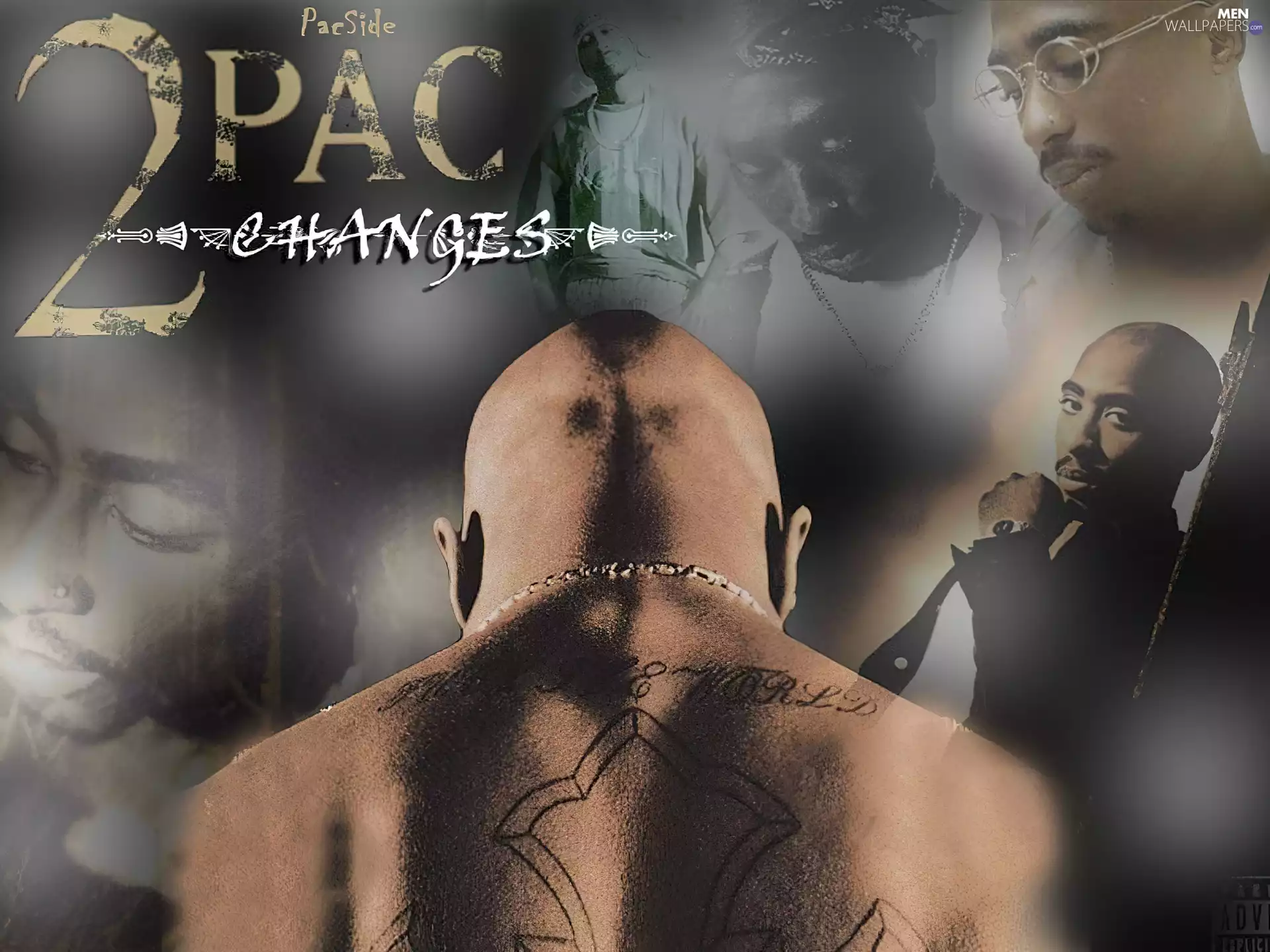 Tattoo, 2 Pac, neck