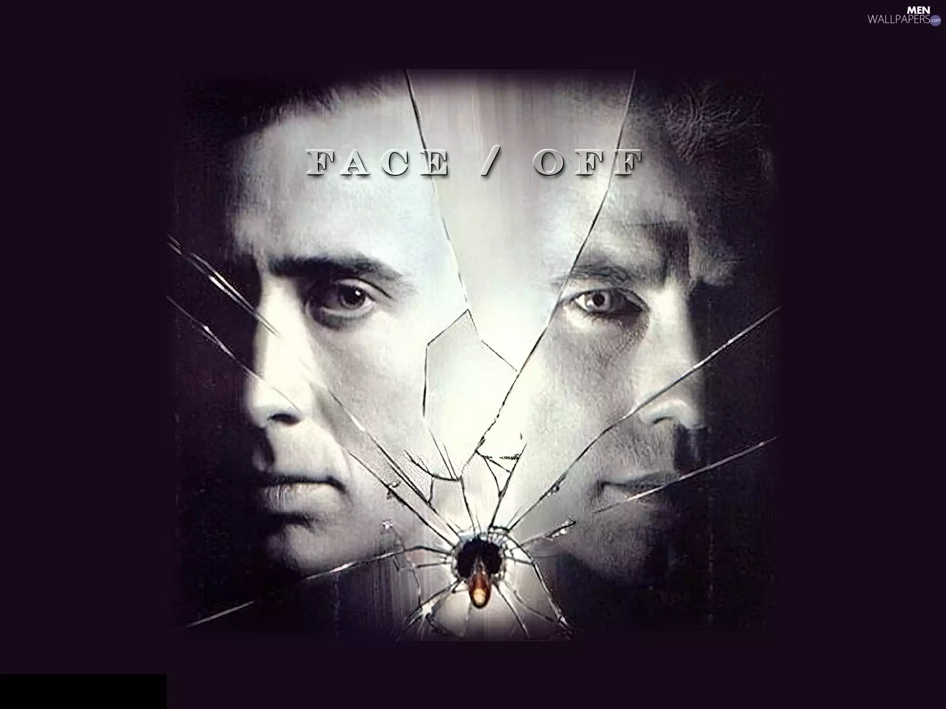 glass, John Travolta, Nicolas Cage, Face Off