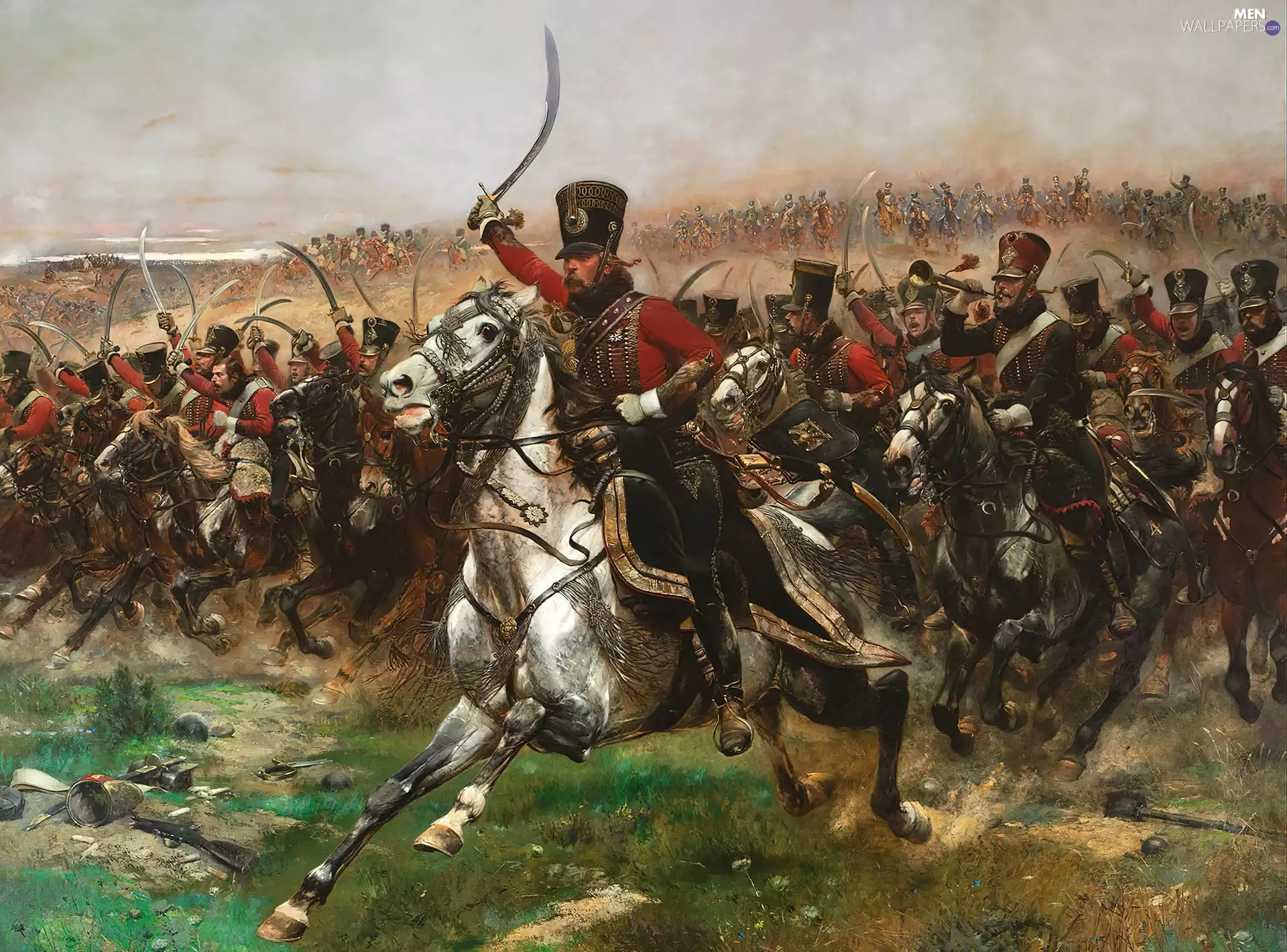 Battle, bloodstock, picture, Jean Baptiste Édouard Detaille, painting