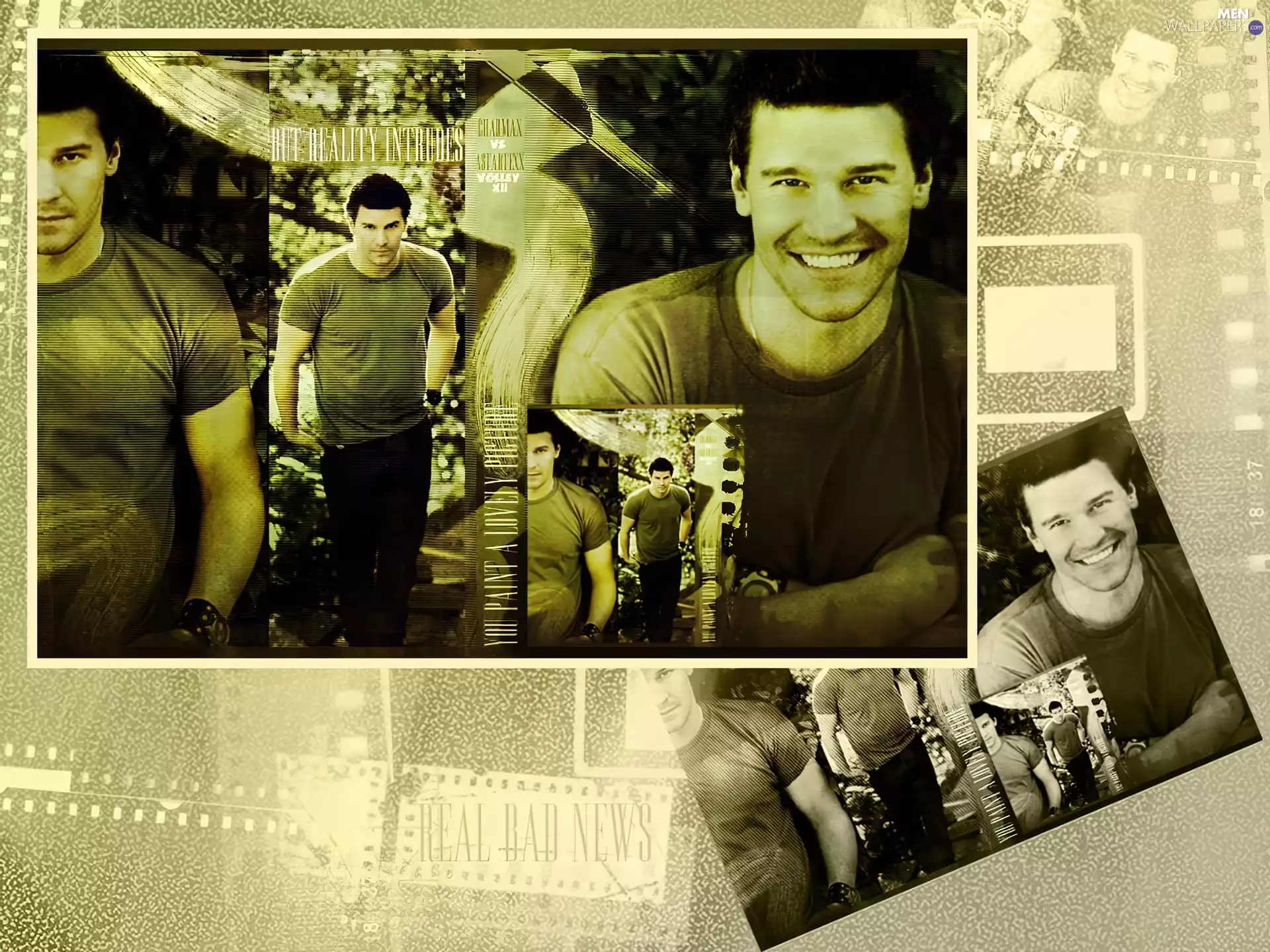 black pants, David Boreanaz, Smile