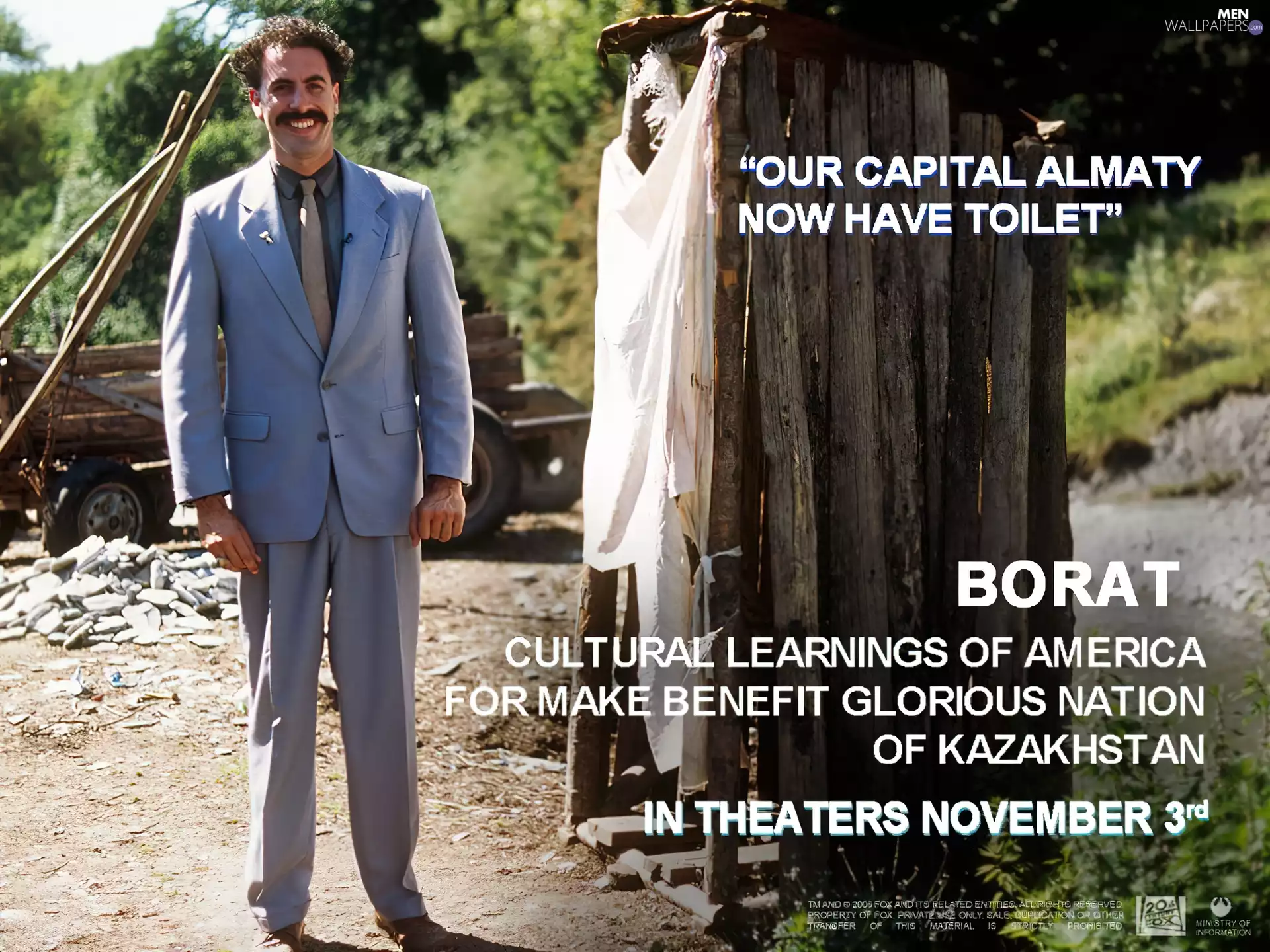 borat, suite, toilet, Sacha Baron Cohen
