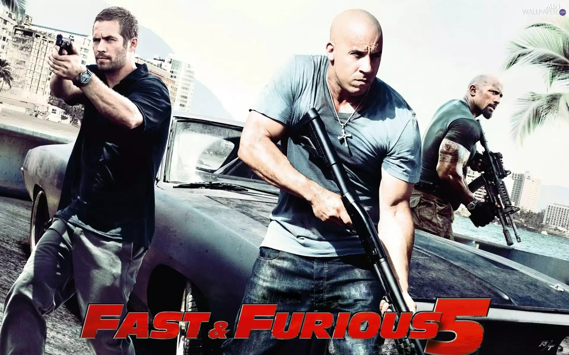 Vin Diesel, Weapons, schotting, Paul Walker