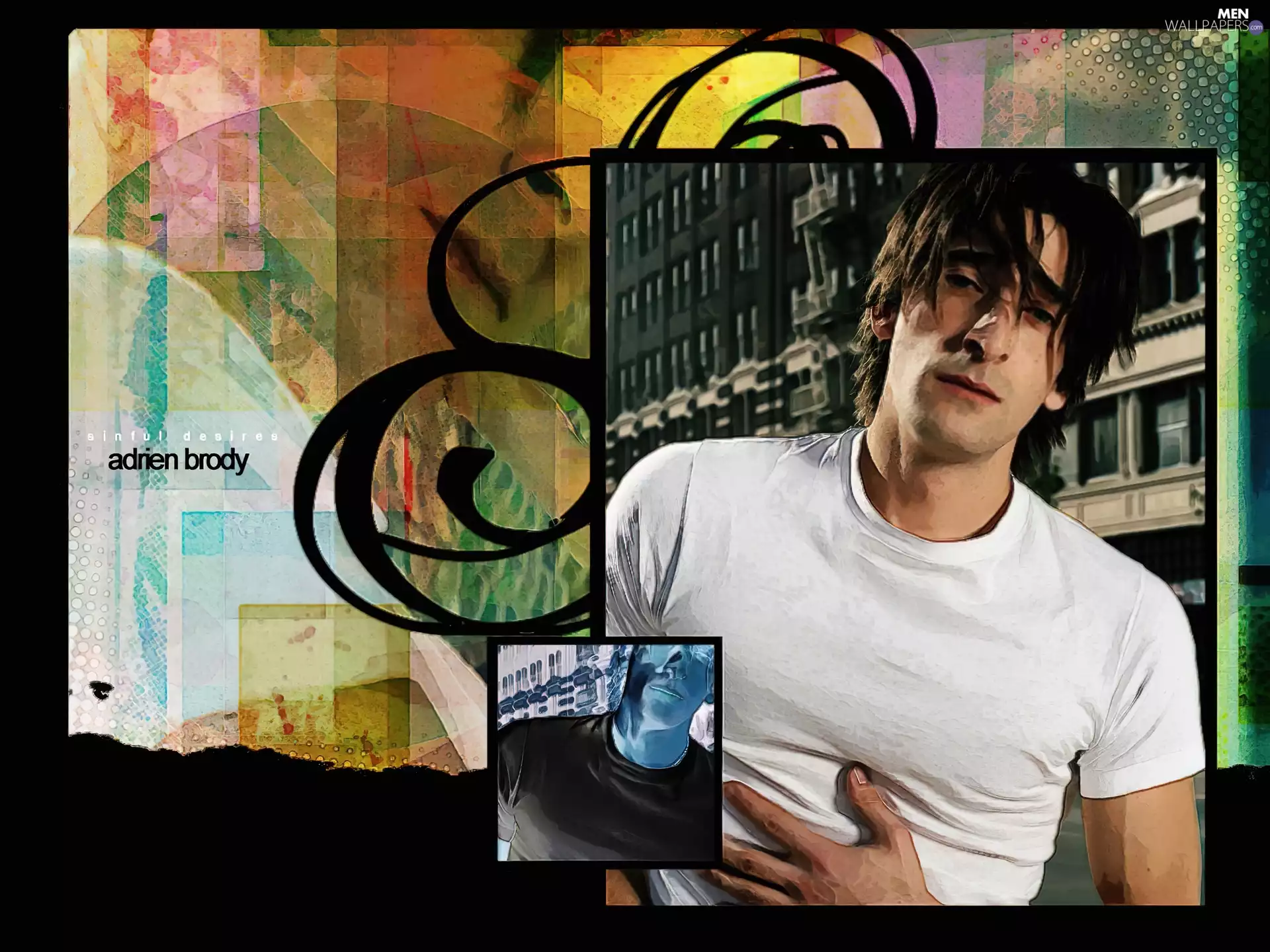 T-shirt, Adrien Brody, White