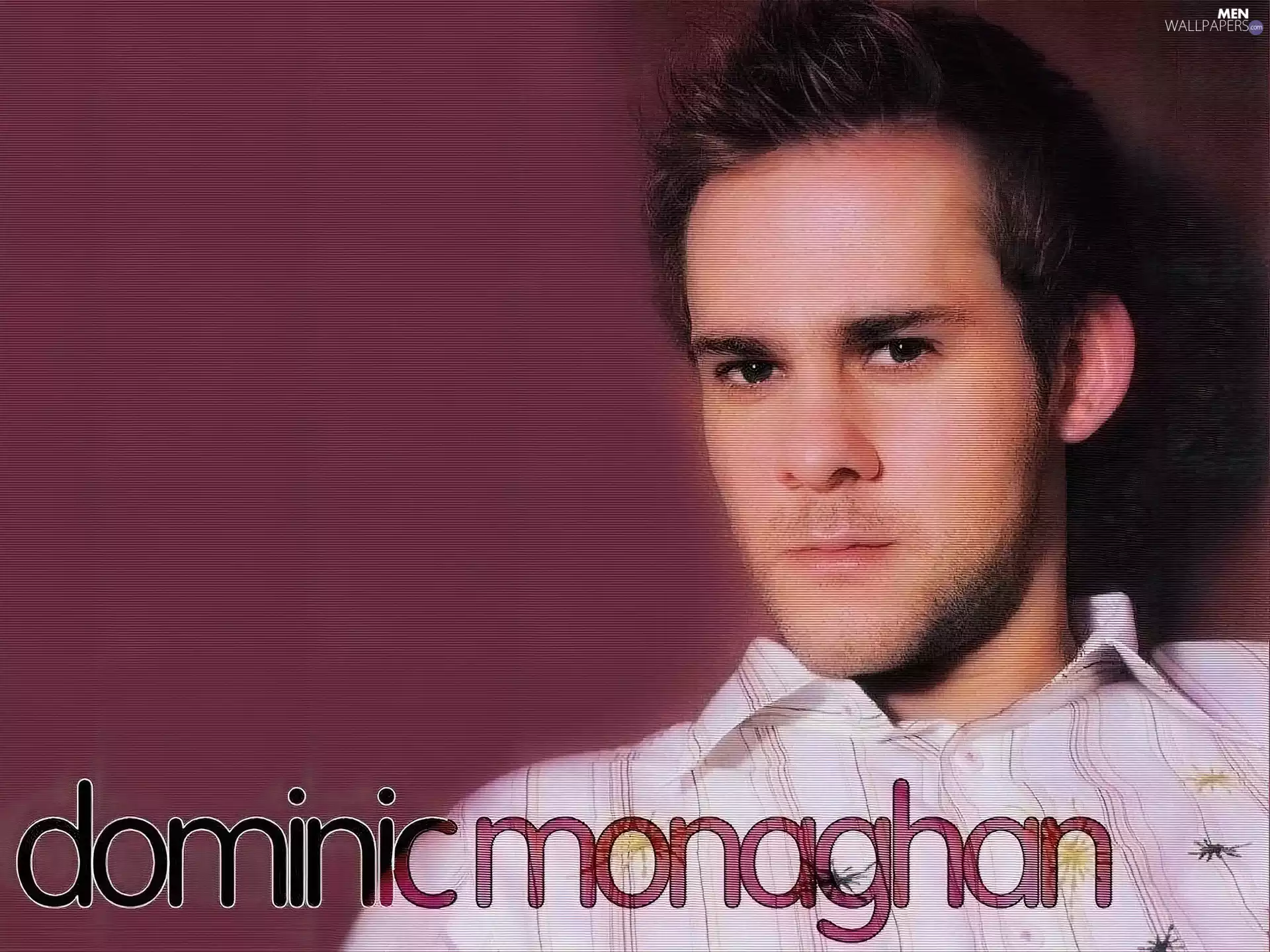 Dominic Monaghan, white shirt