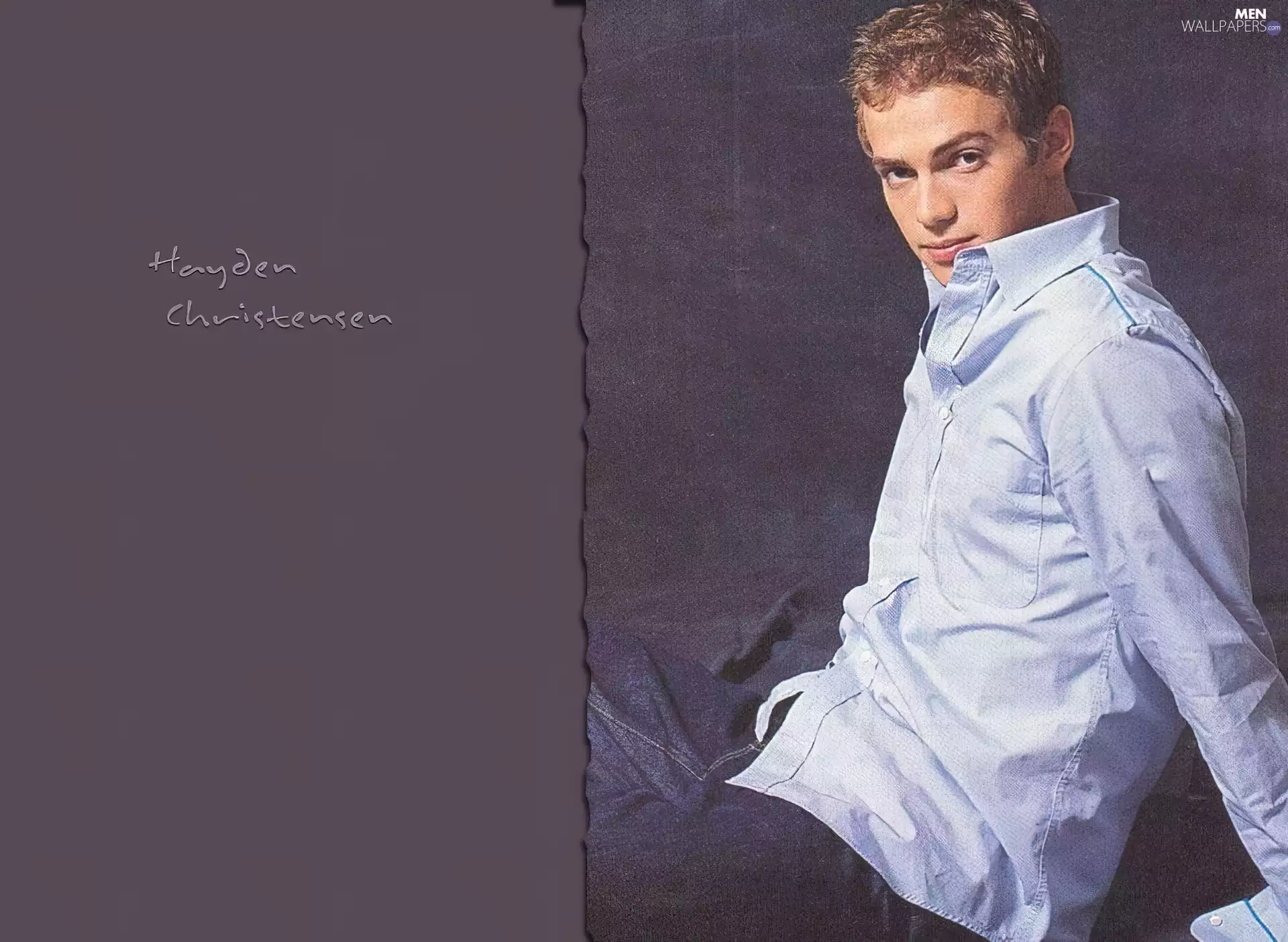Hayden Christensen, clear shirt