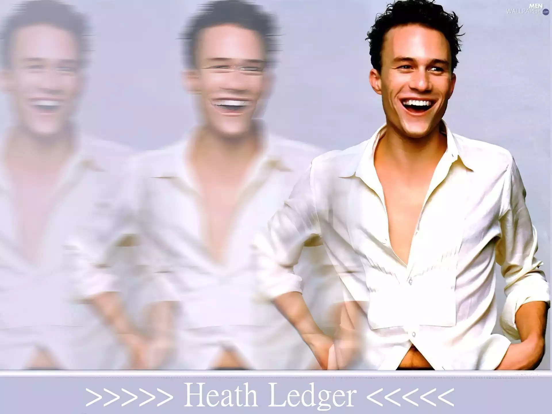 Heath Ledger, white shirt