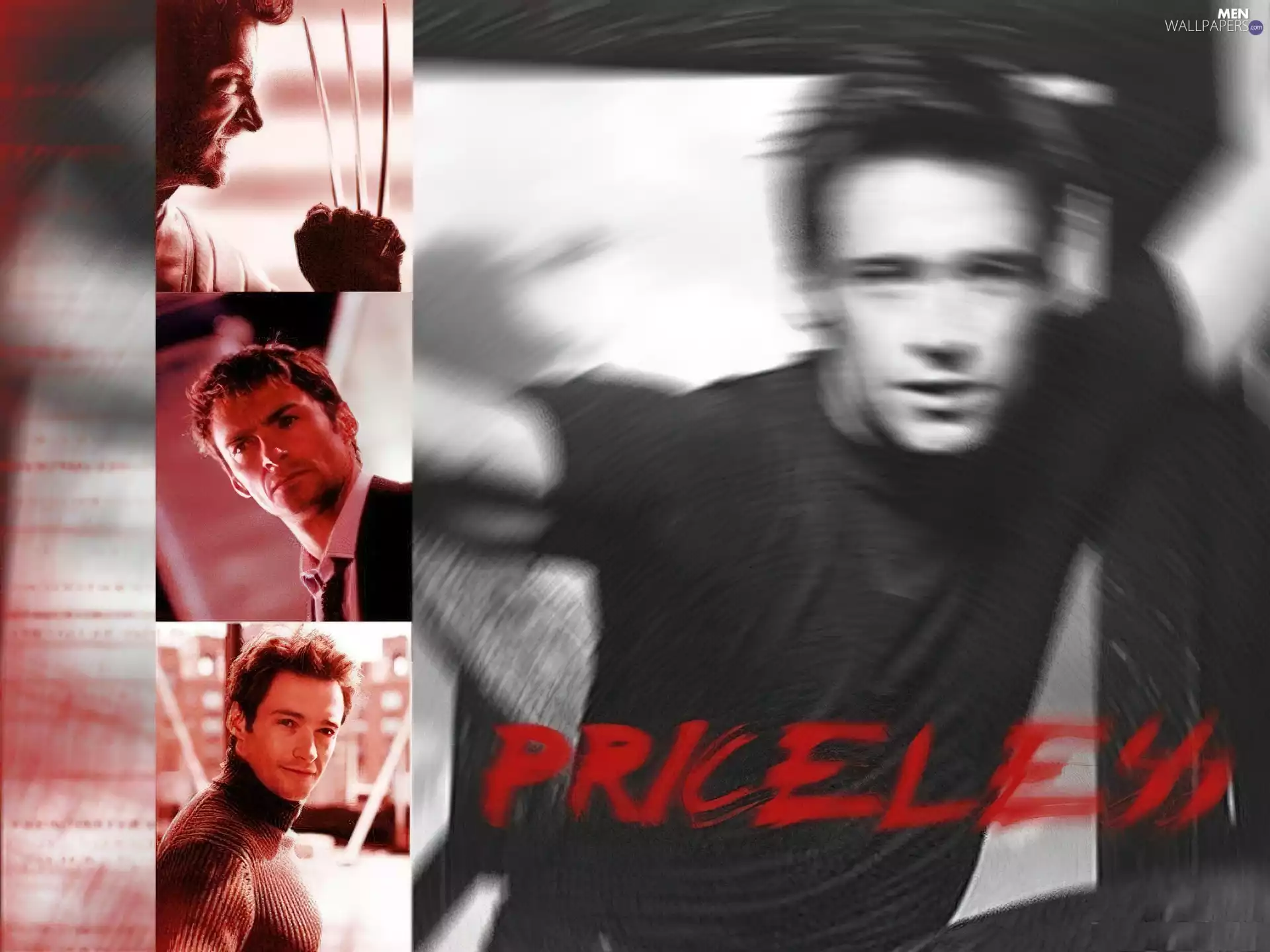 Black shirt, Hugh Jackman, faces