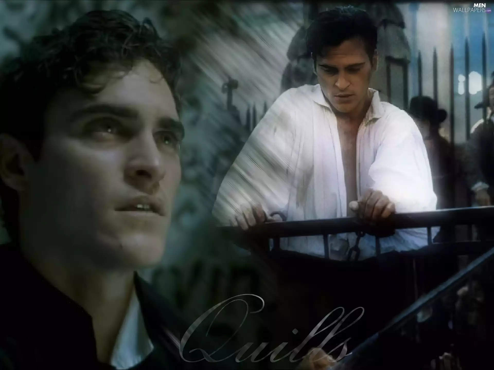 Joaquin Phoenix, white shirt