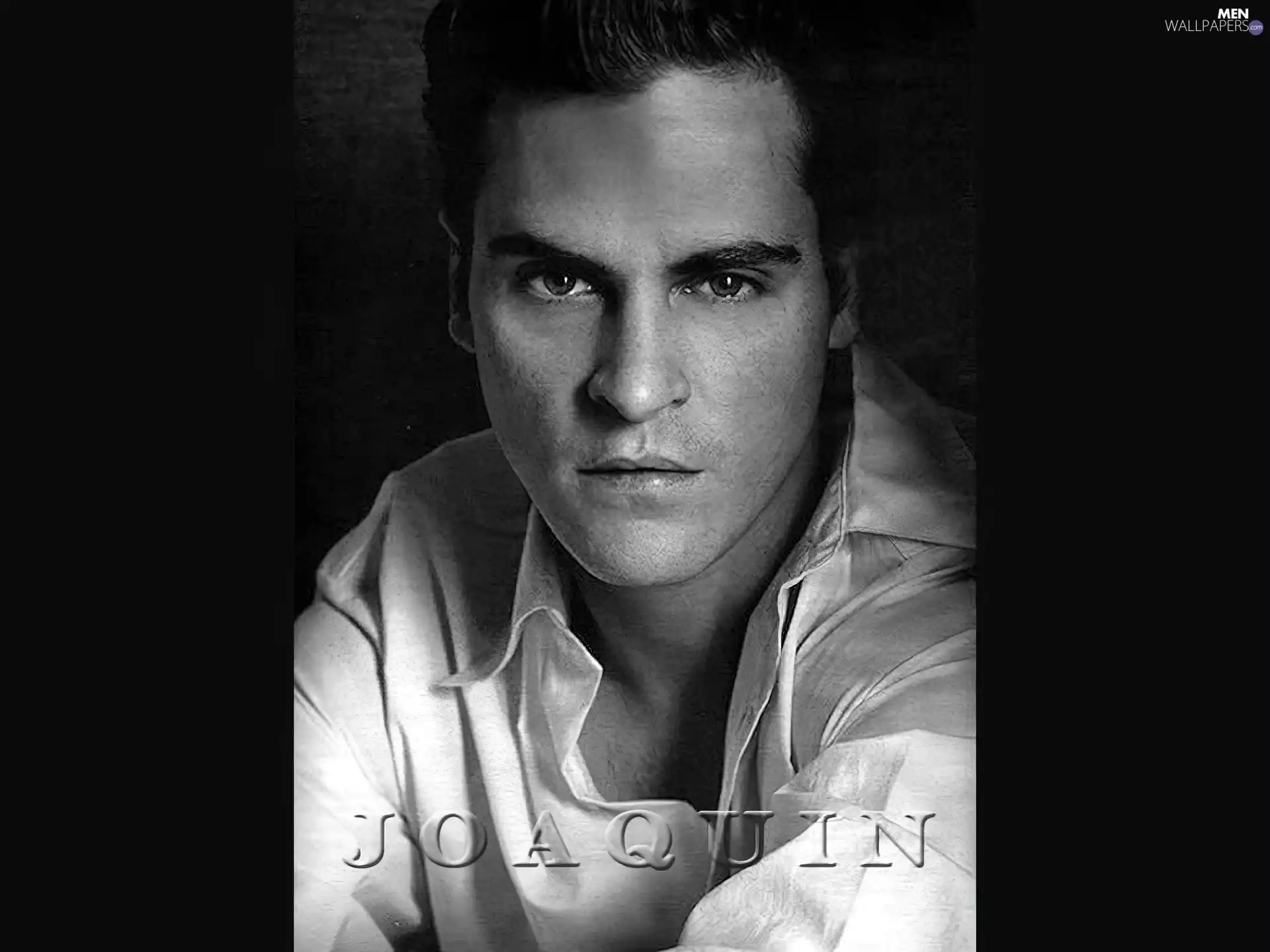 Joaquin Phoenix, white shirt