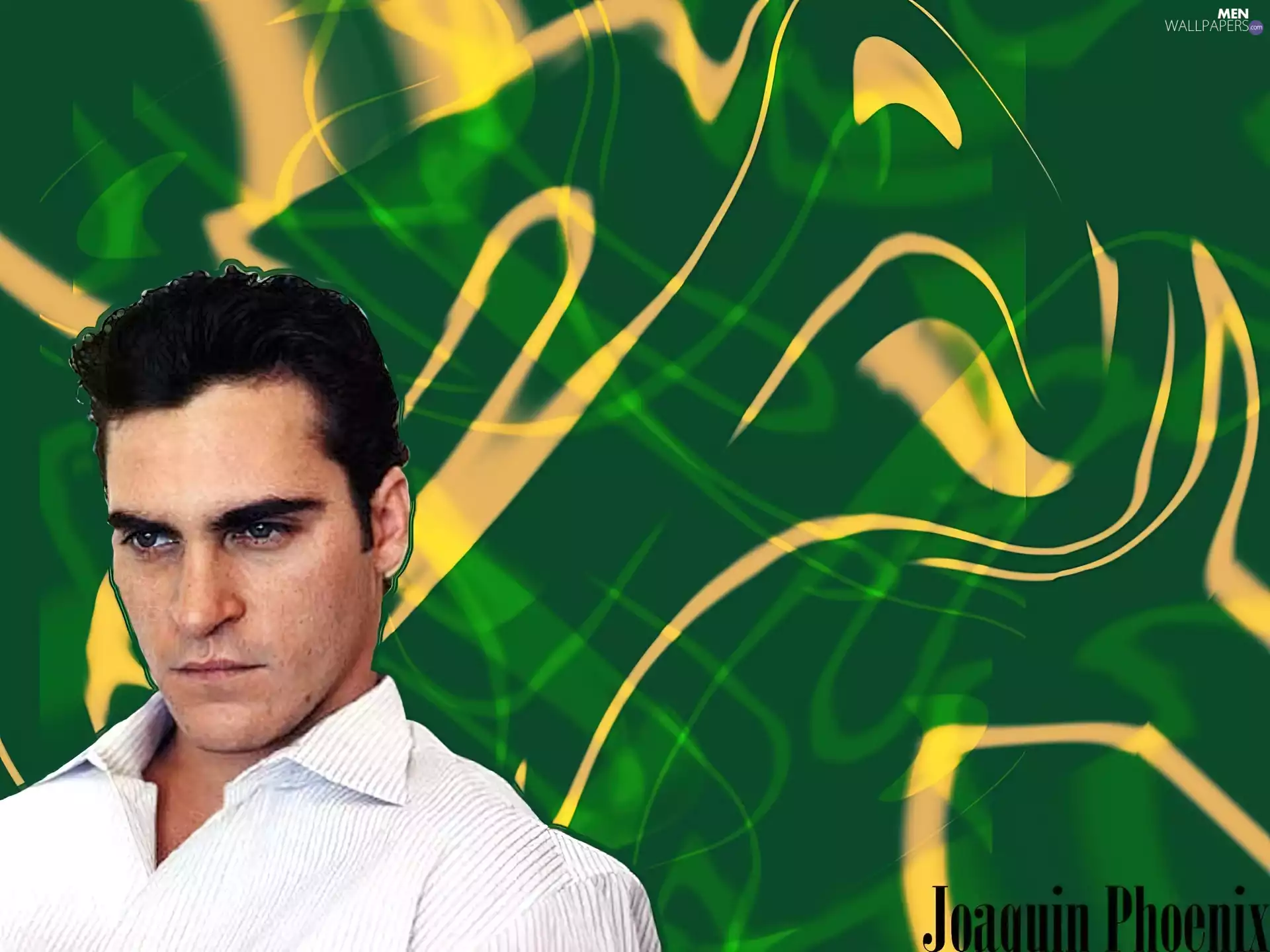 Joaquin Phoenix, white shirt