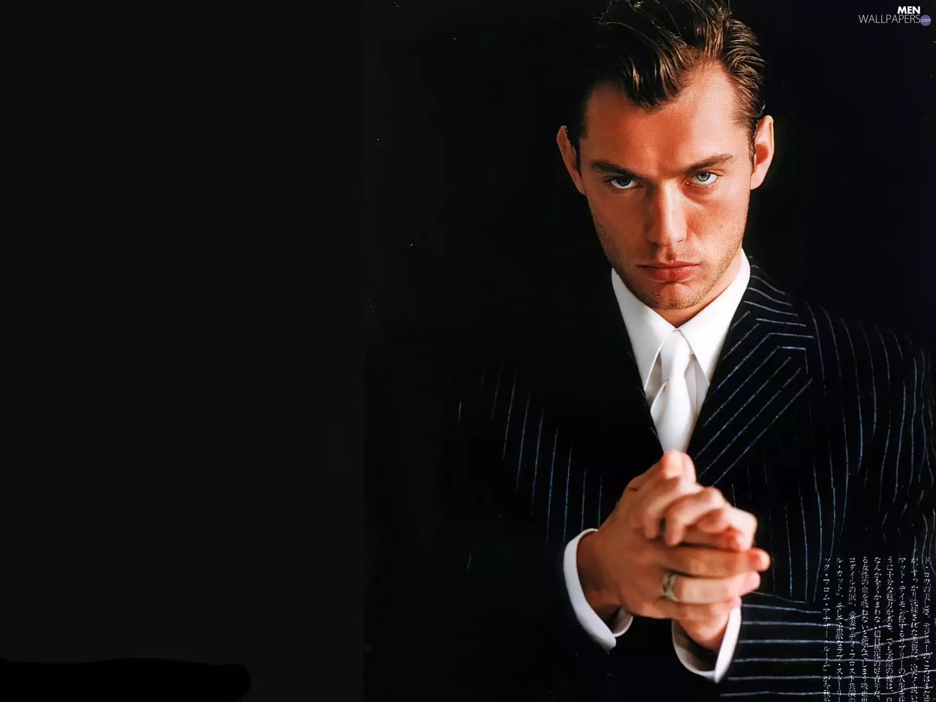 white shirt, Jude Law, Coat