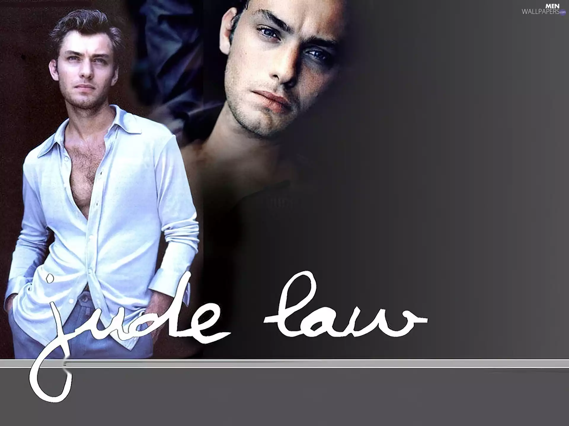 Jude Law, white shirt