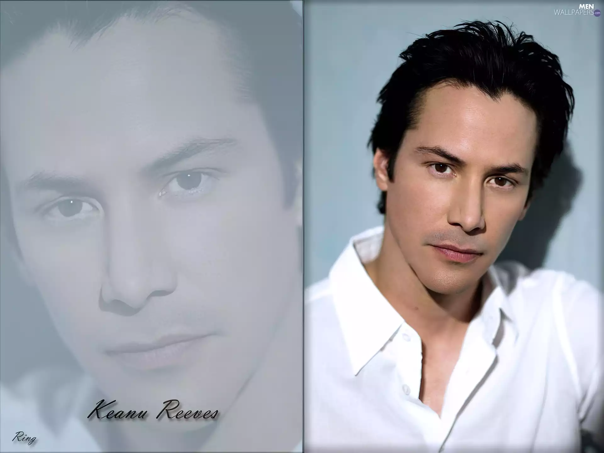 Keanu Reeves, white shirt