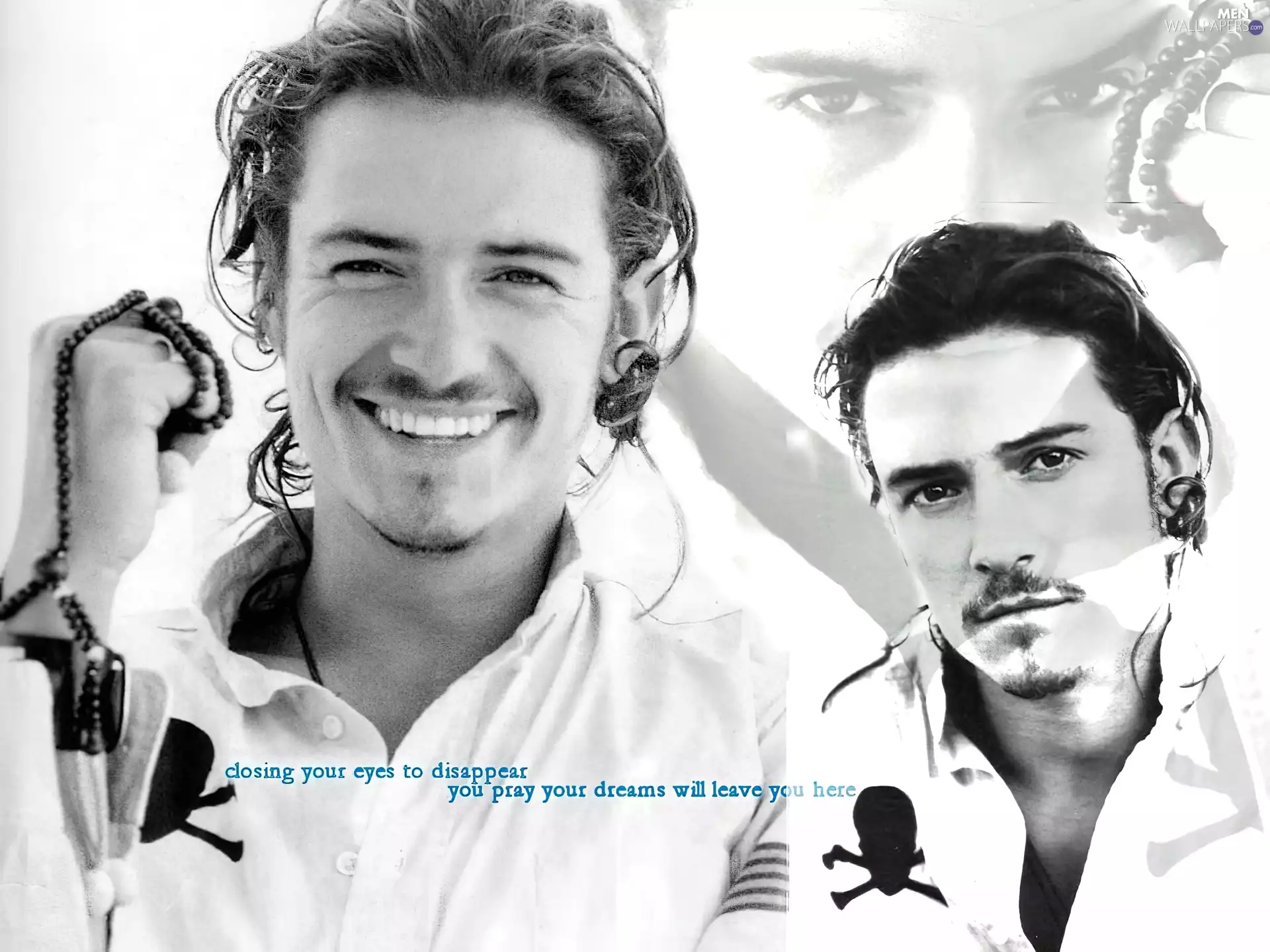 Orlando Bloom, white shirt