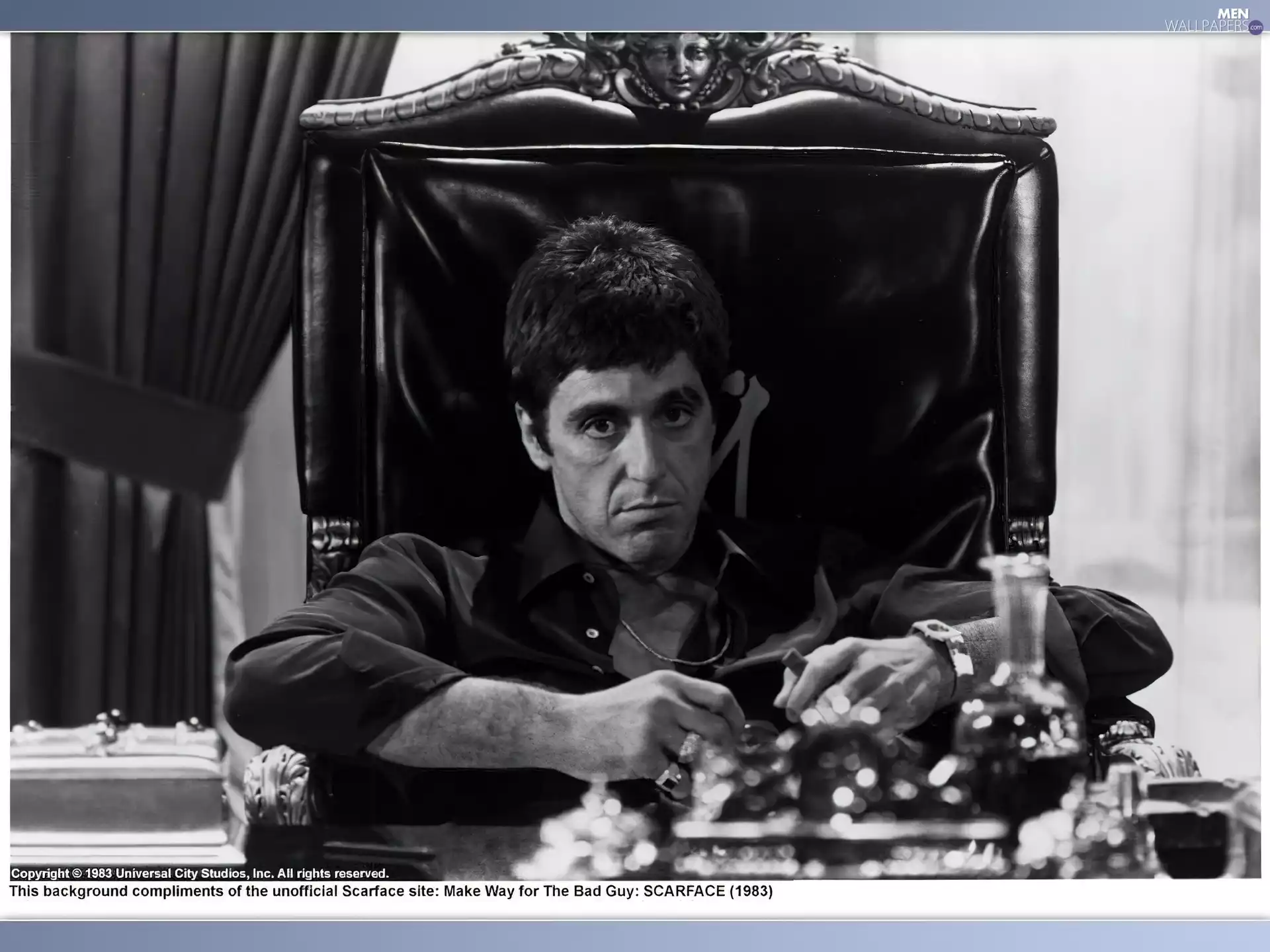 Armchair, actor, dark, shirt, Al Pacino