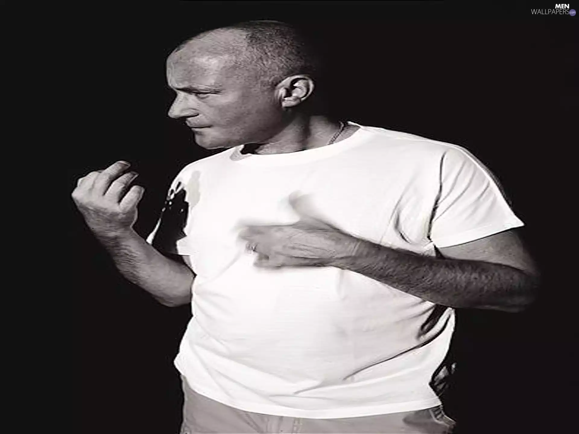 under-shirt, Phil Collins, White