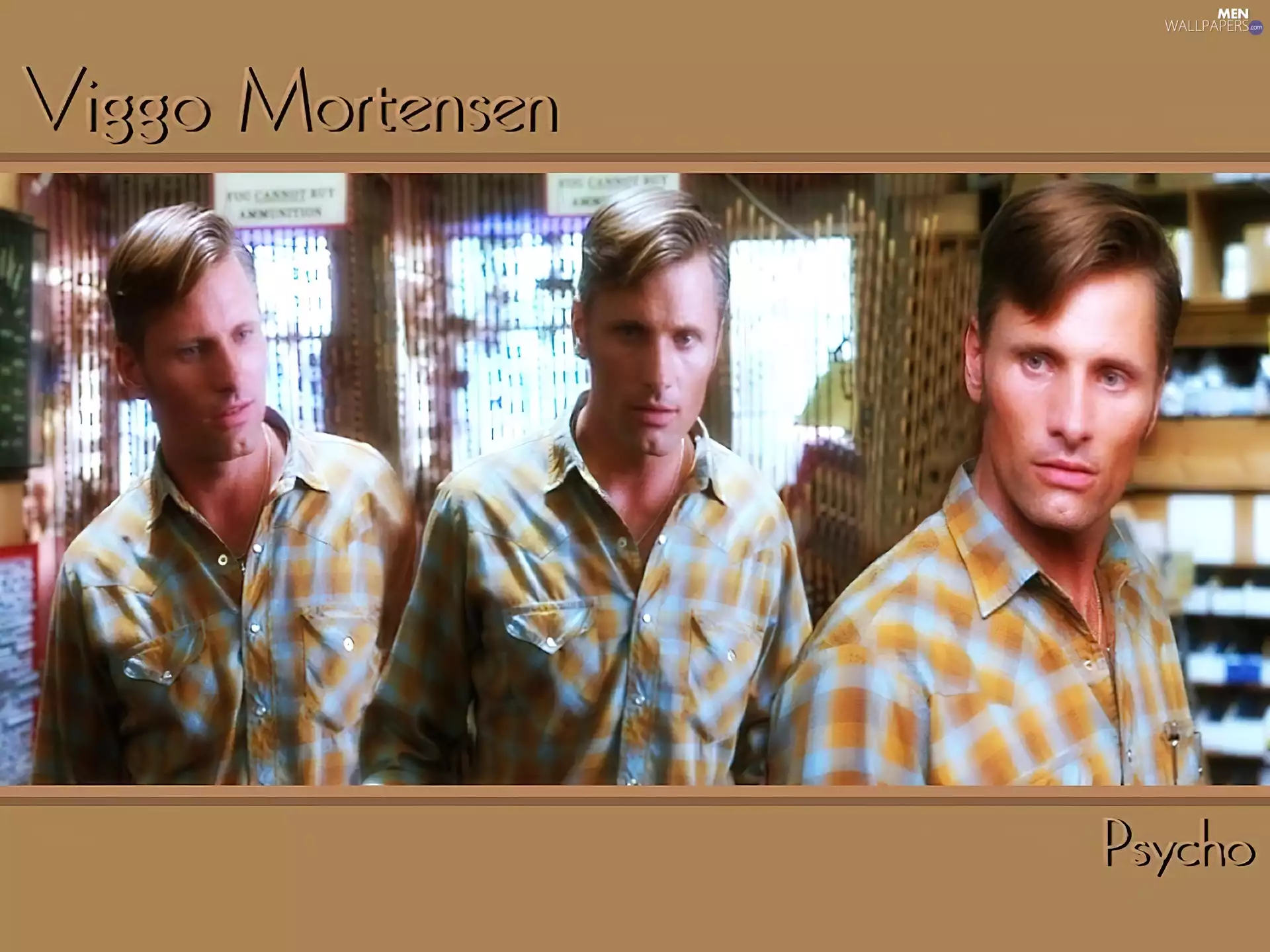 Viggo Mortensen, checkered shirt