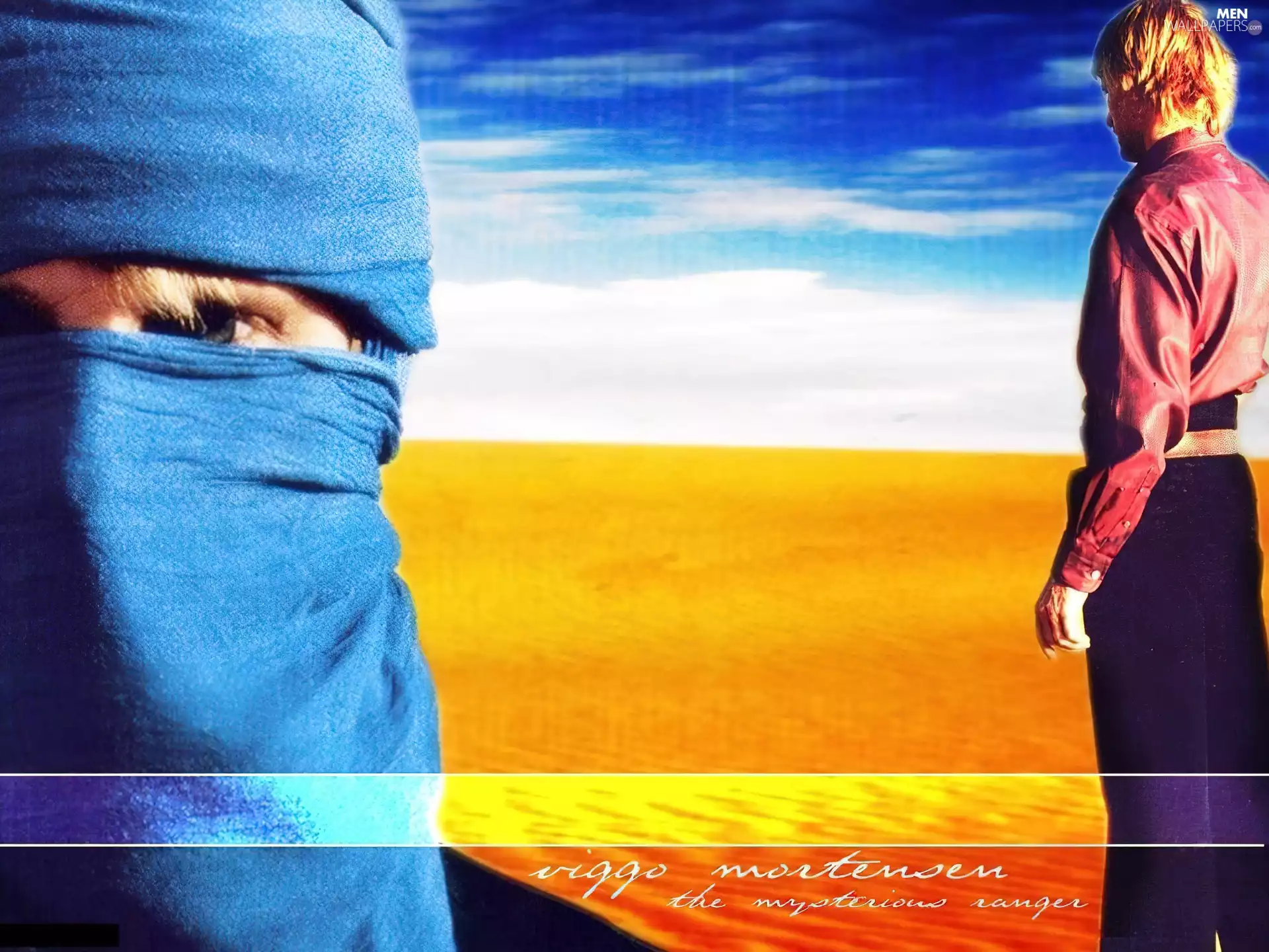 Viggo Mortensen, red shirt