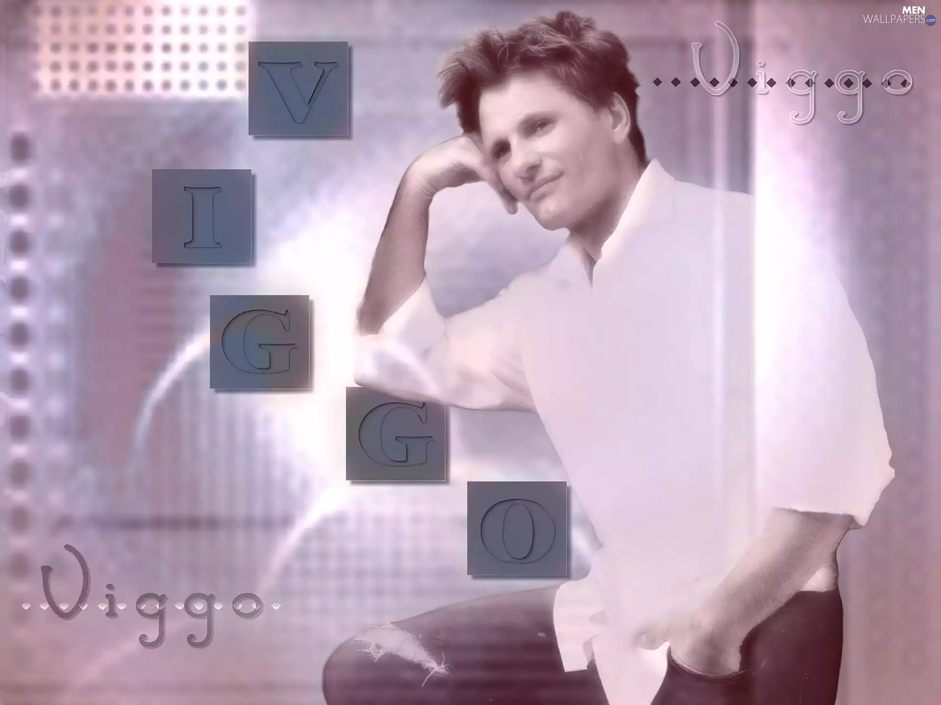 Viggo Mortensen, white shirt