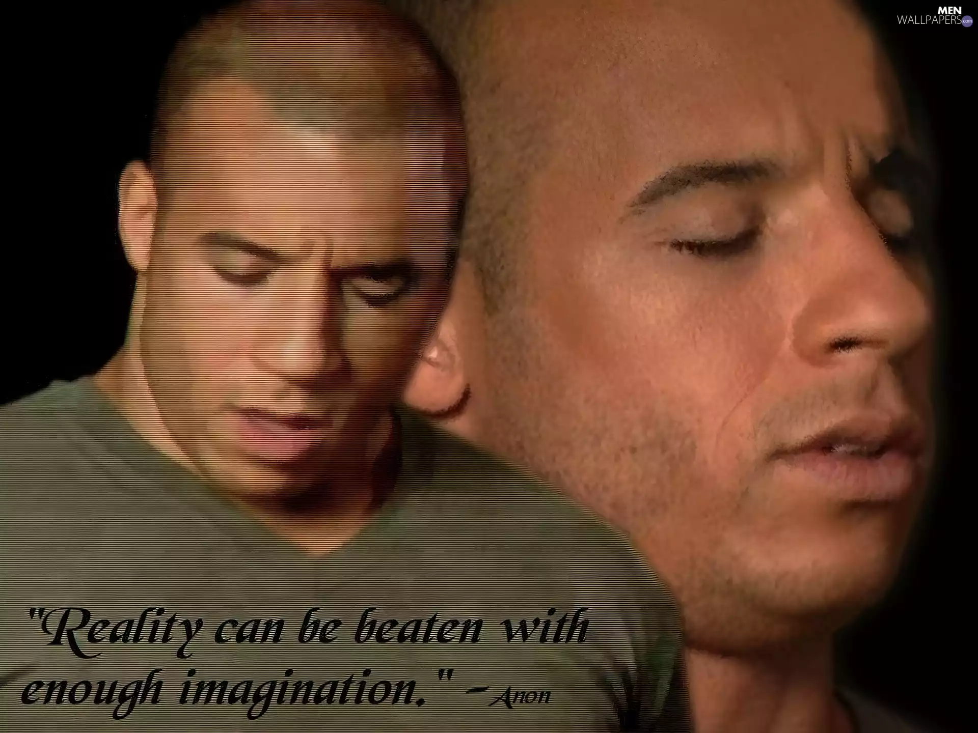 Vin Diesel, beige shirt